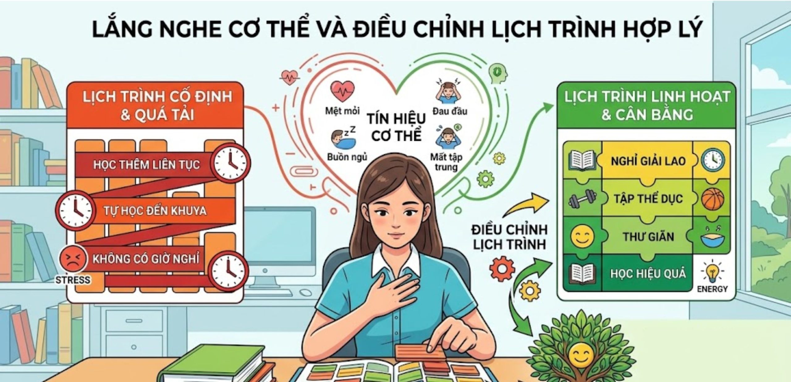 Lắng Nghe Cơ Thể Và Điều Chỉnh Lịch Trình Hợp Lý