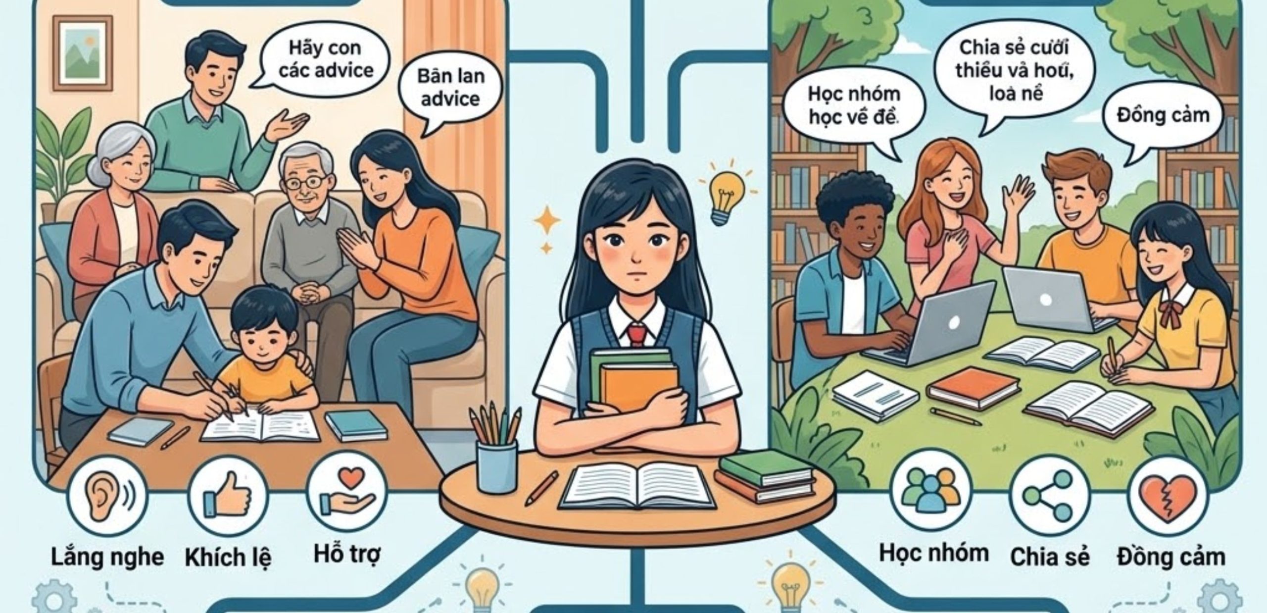 Tìm Kiếm Sự Hỗ Trợ Từ Gia Đình, Bạn Bè Và Giáo Viên