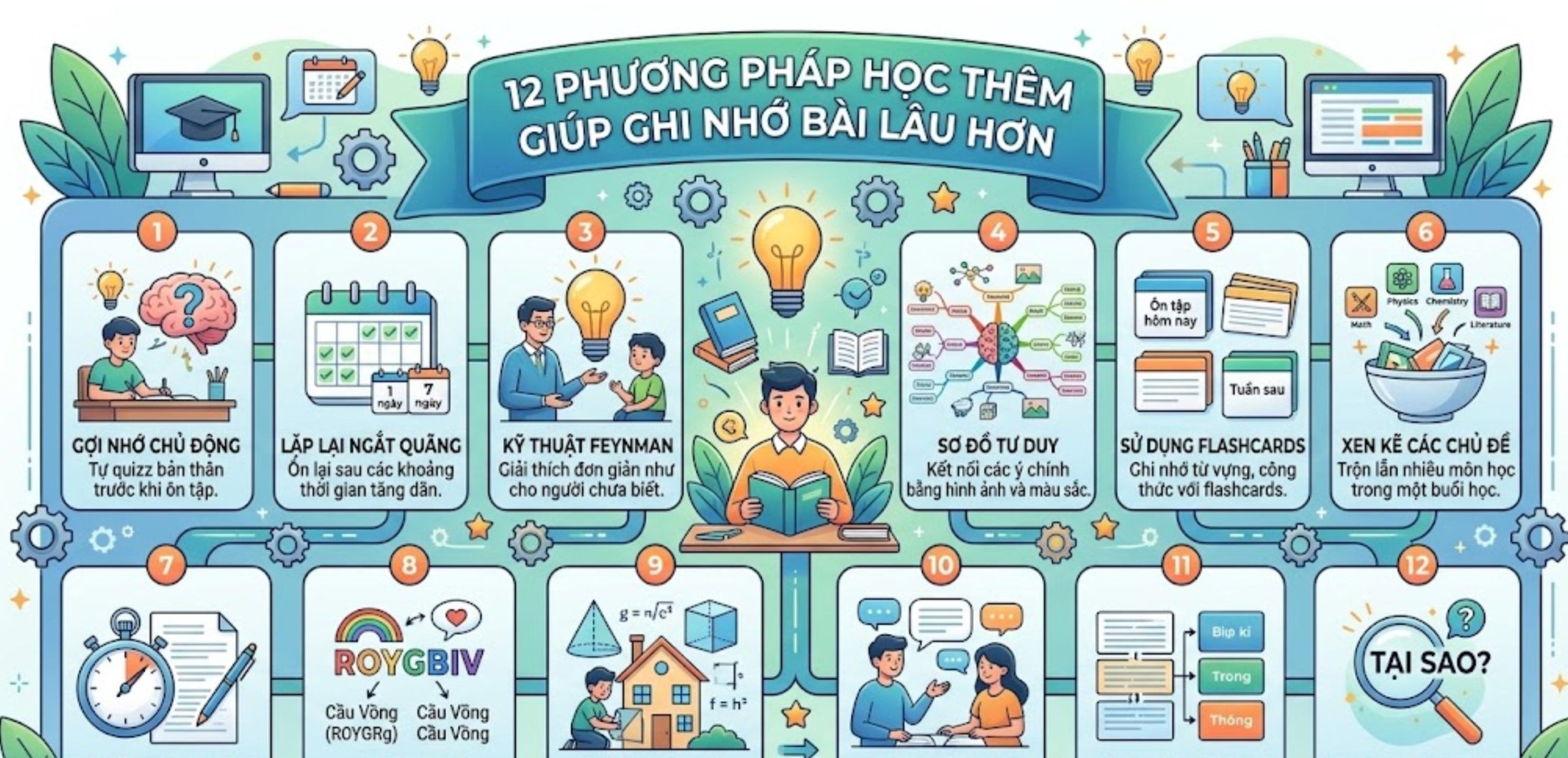 12 Phương Pháp Học Thêm Giúp Ghi Nhớ Bài Lâu Hơn