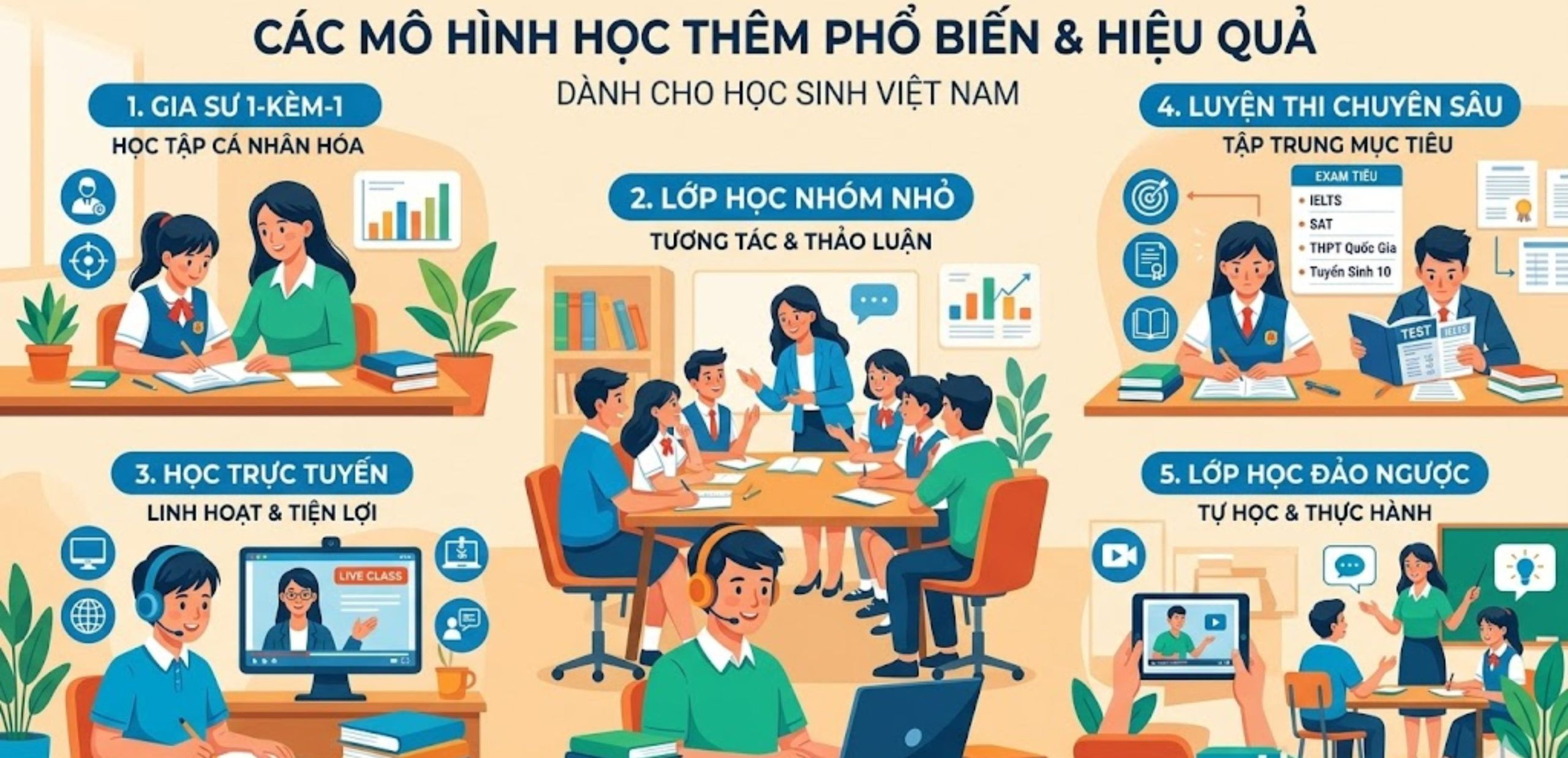 Các Mô Hình Học Thêm Phổ Biến & Hiệu Quả