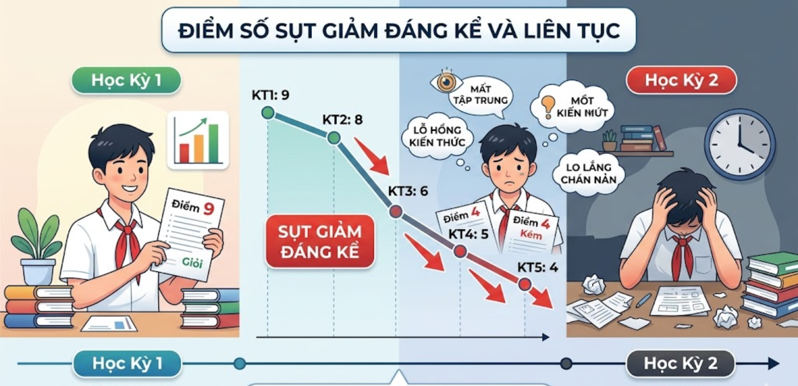 Điểm Số Sụt Giảm Đáng Kể Và Liên Tục