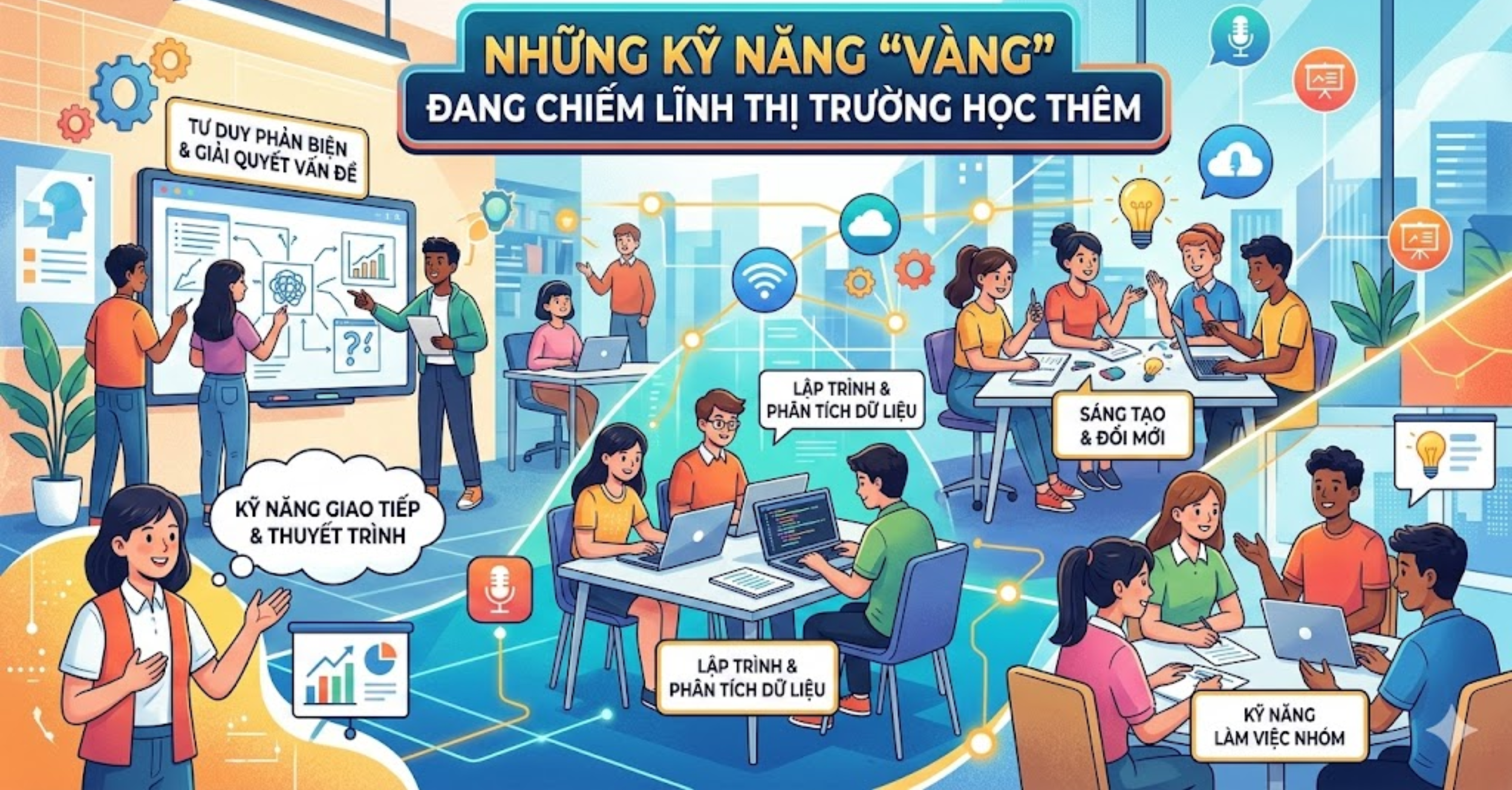 Những kỹ năng "vàng" đang chiếm lĩnh thị trường học thêm