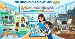 9/10 Phụ Huynh Muốn Con Học Thêm Kỹ Năng Thay Vì Học Thuộc Lòng: Xu Hướng Giáo Dục Mới 2026
