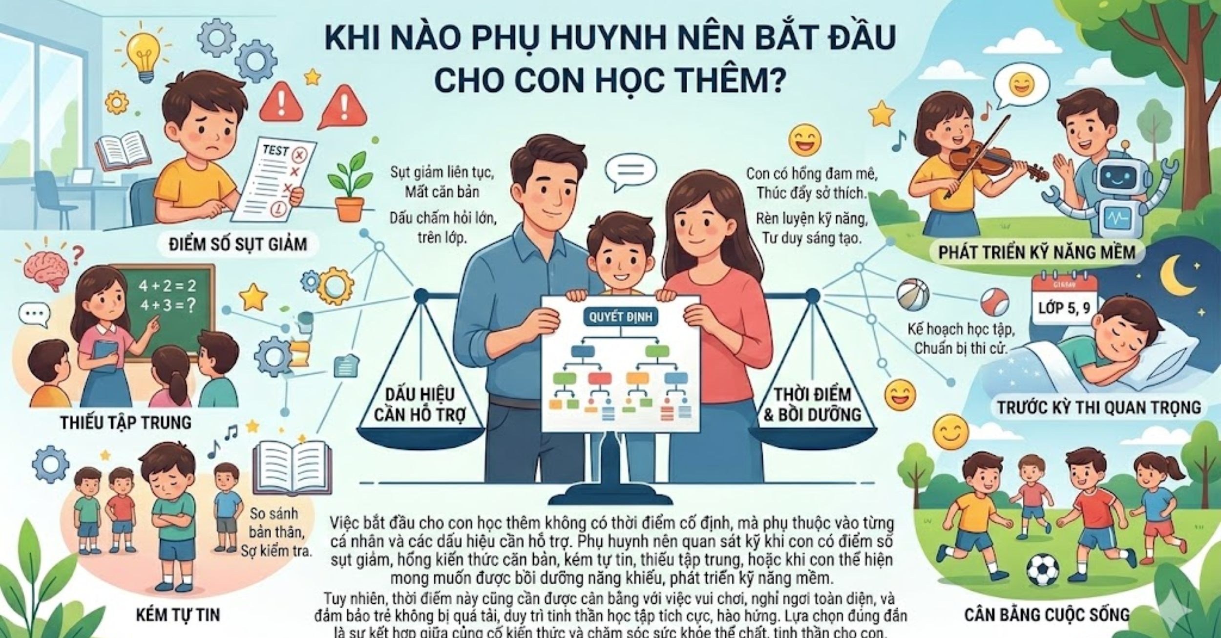 Khi Nào Phụ Huynh Nên Bắt Đầu Cho Con Học Thêm?