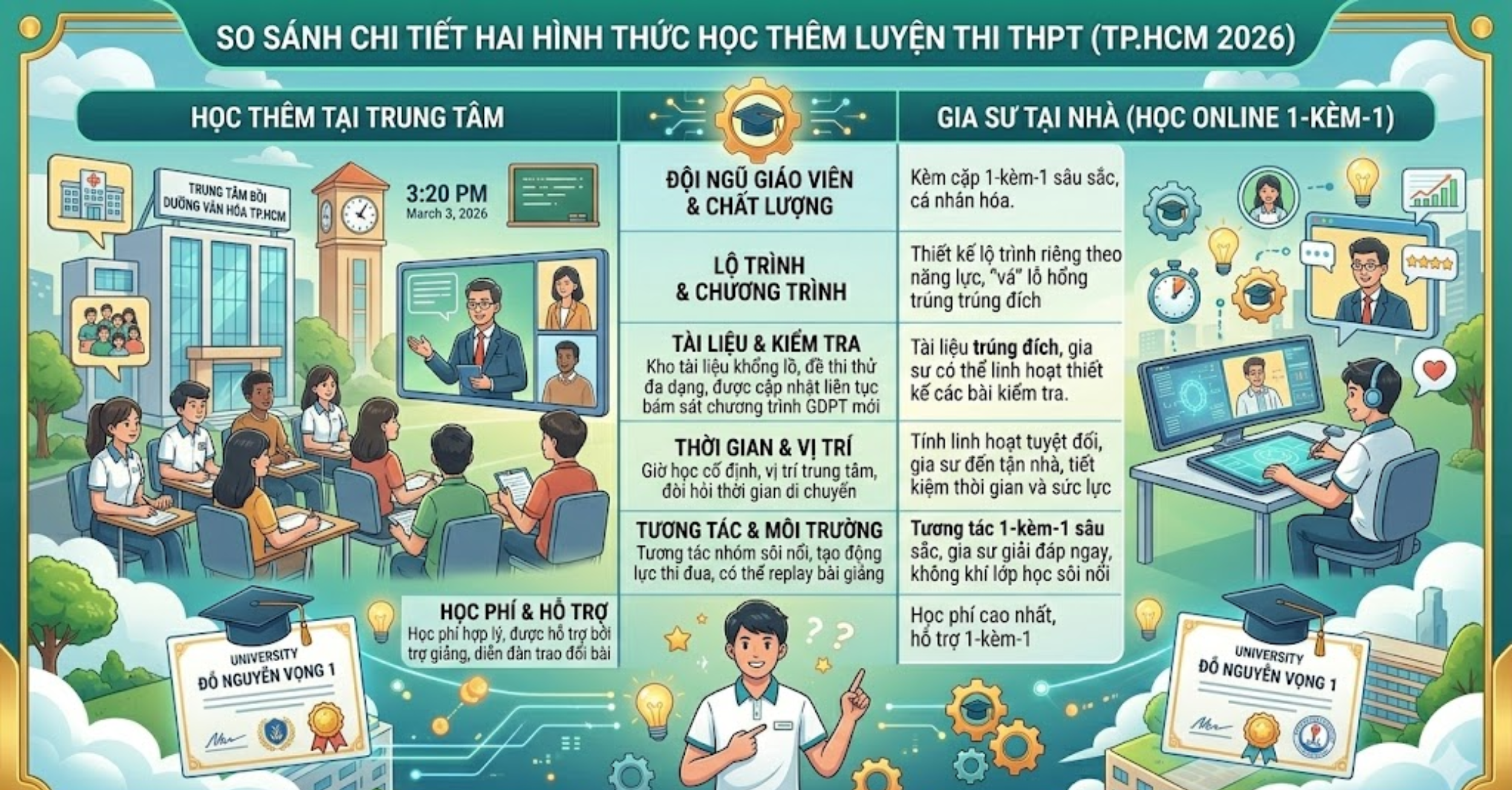 So Sánh Chi Tiết Hai Hình Thức Học Thêm Luyện Thi THPT