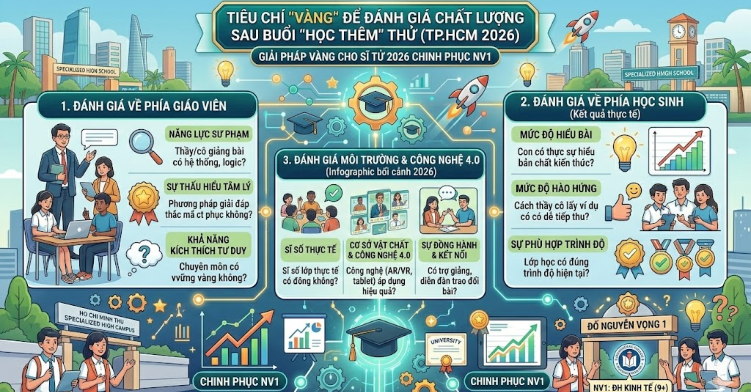 Tiêu chí "Vàng" để đánh giá chất lượng sau buổi "Học Thêm" thử