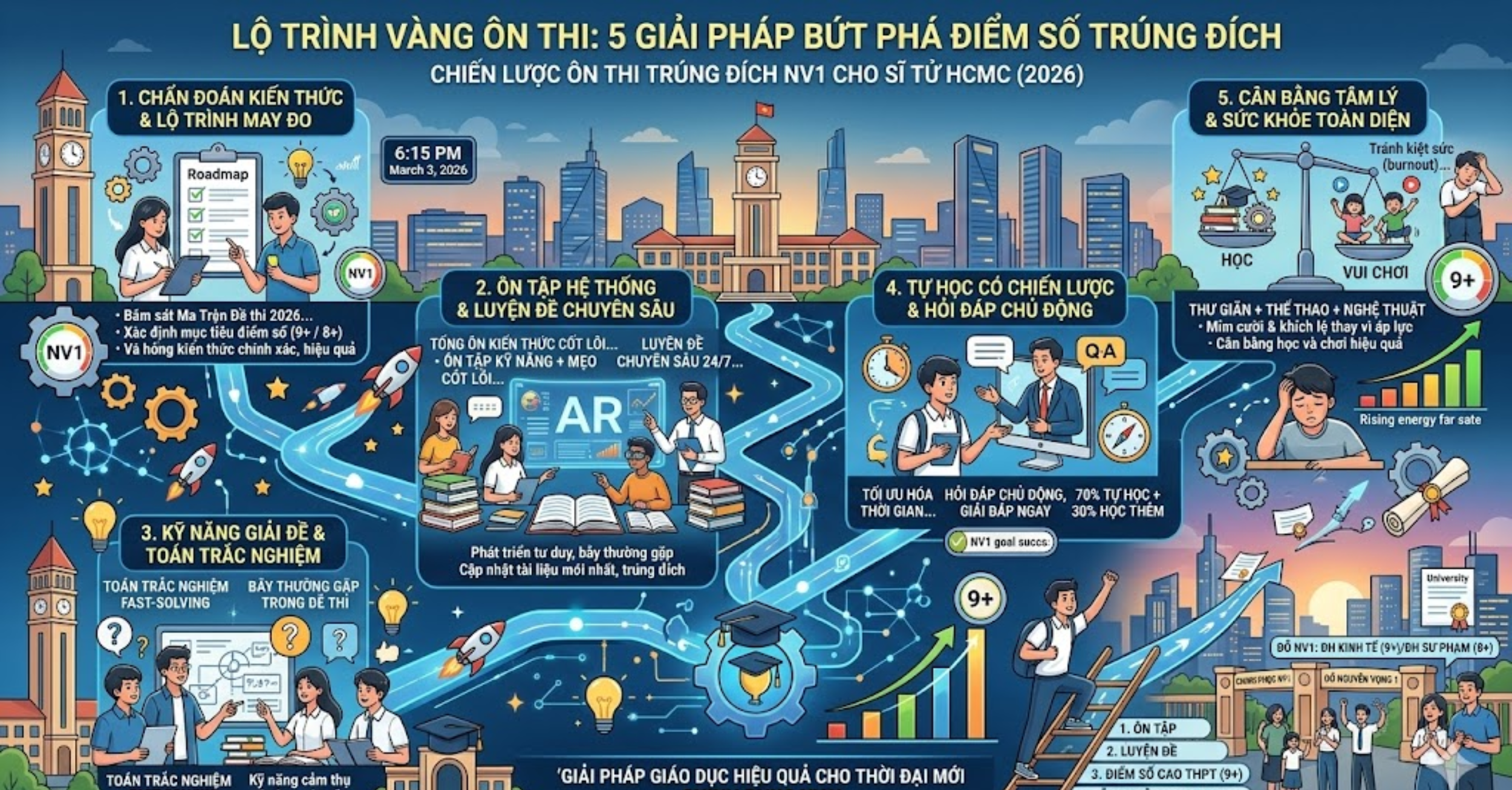 Lộ Trình Vàng Ôn Thi: 5 Giải Pháp Bứt Phá Điểm Số Trúng Đích