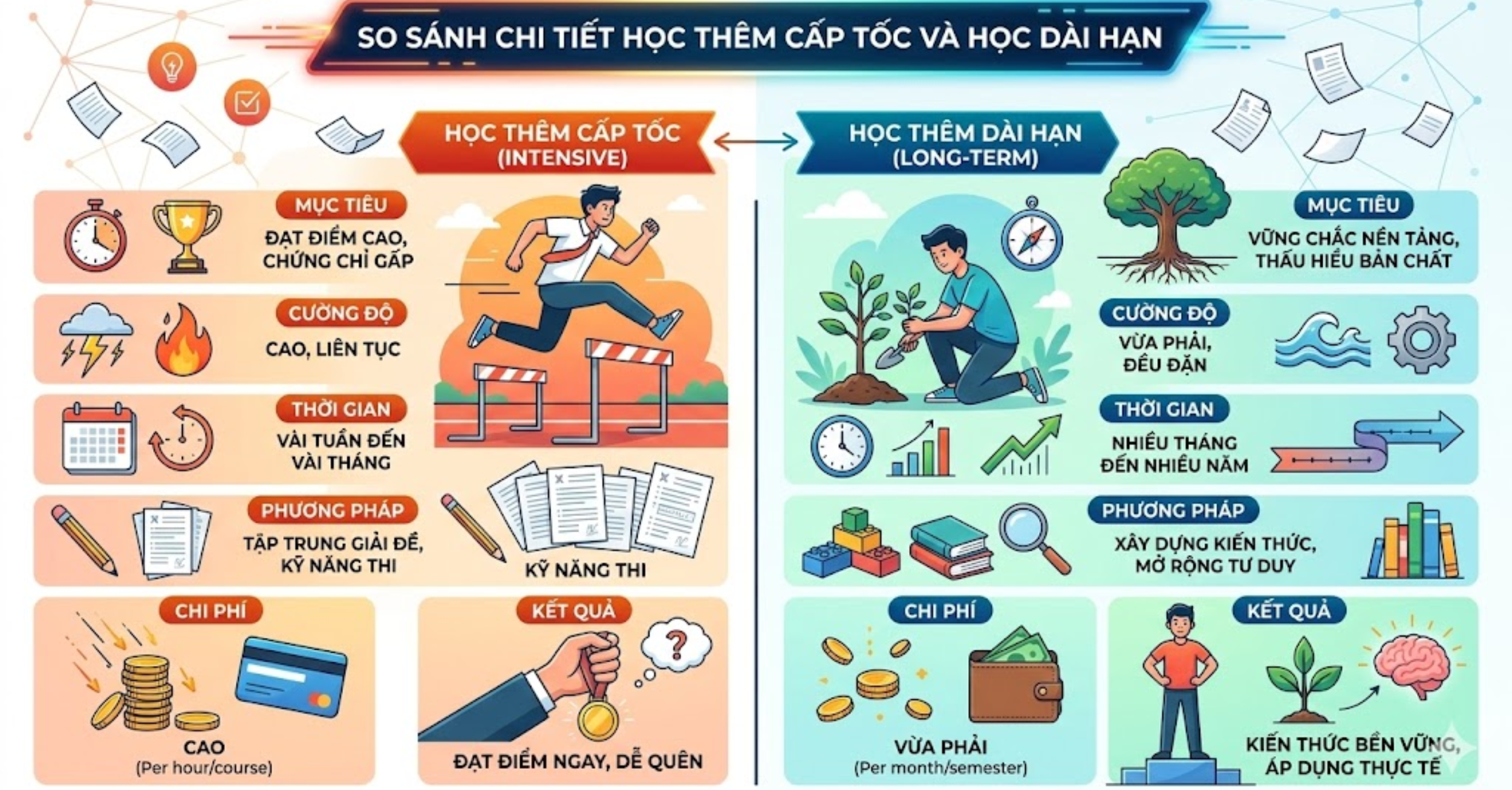 So Sánh Chi Tiết Học Thêm Cấp Tốc Và Học Dài Hạn
