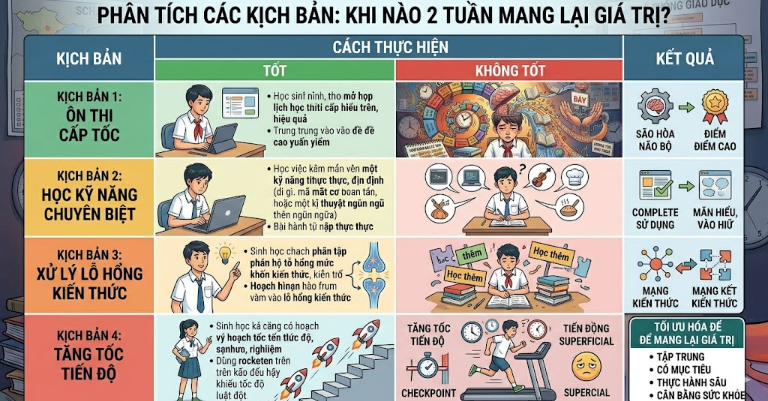 Phân tích các kịch bản: Khi nào 2 tuần mang lại giá trị?