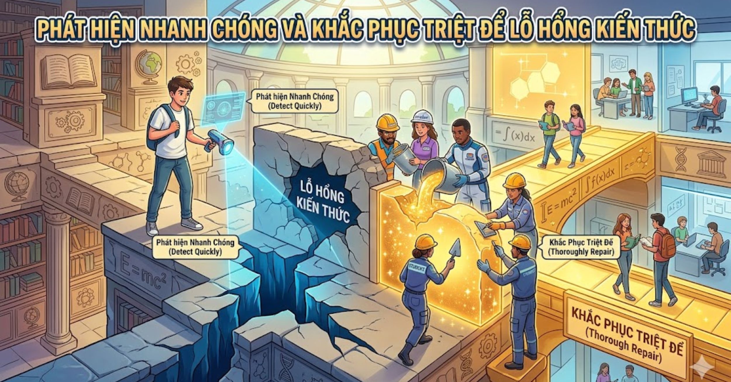 Phát Hiện Nhanh Chóng Và Khắc Phục Triệt Để Lỗ Hổng Kiến Thức