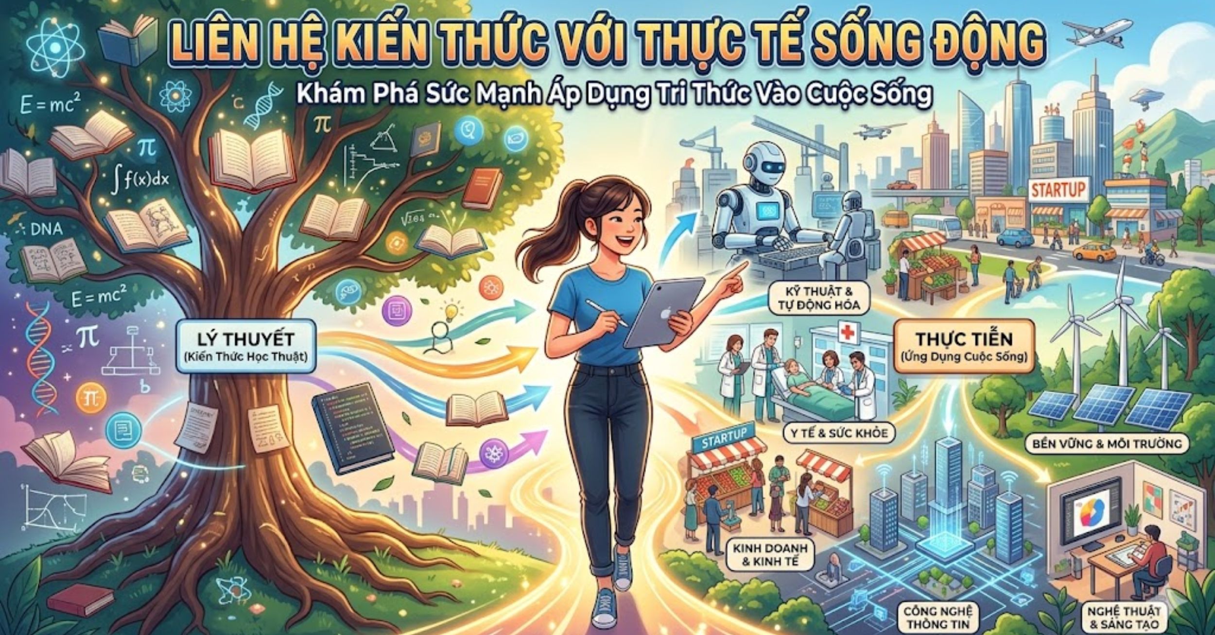 Liên Hệ Kiến Thức Với Thực Tế Sống Động