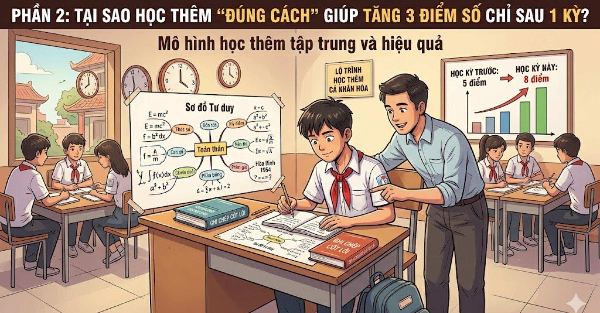 Phần 2: Tại Sao Học Thêm "Đúng Cách" Có Thể Giúp Tăng 3 Điểm Chỉ Sau 1 Kỳ?