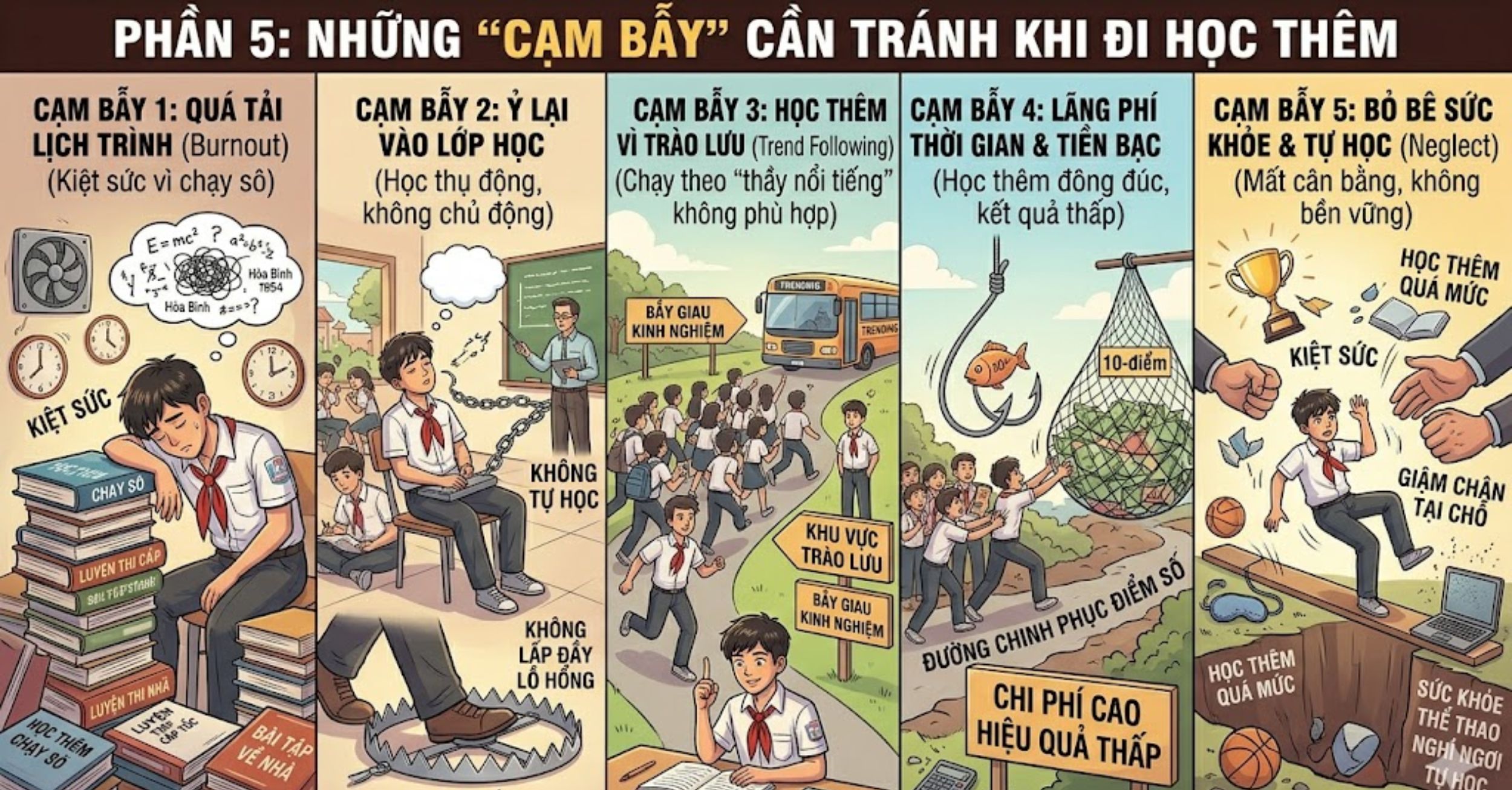 Những "Cạm Bẫy" Cần Tránh Khi Đi Học Thêm