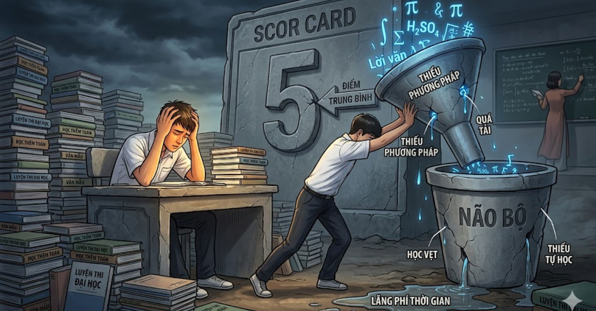 Tại sao bạn học thêm nhiều nhưng điểm vẫn "dậm chân tại chỗ"? 