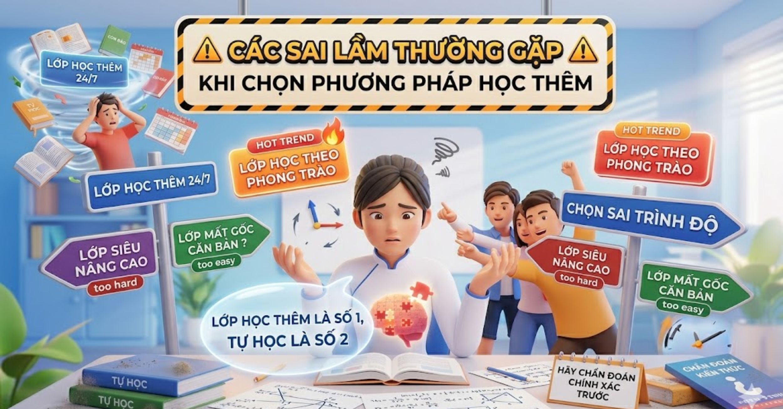 Các Sai Lầm Thường Gặp Khi Chọn Phương Pháp Học Thêm