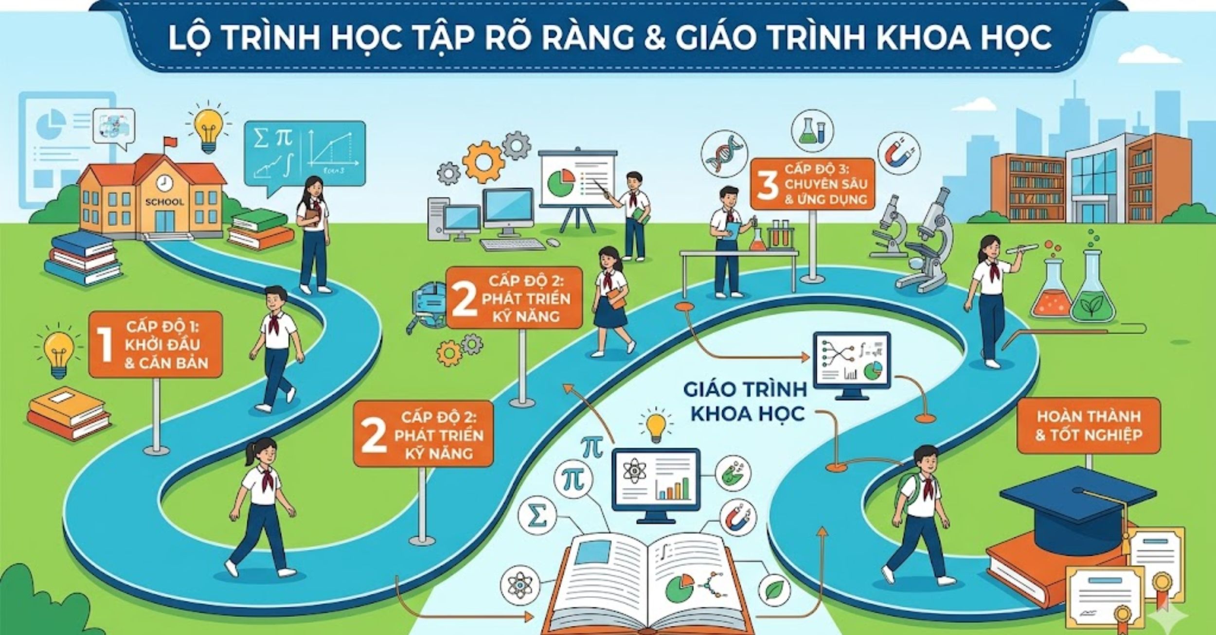 Lộ trình học tập rõ ràng và giáo trình khoa học