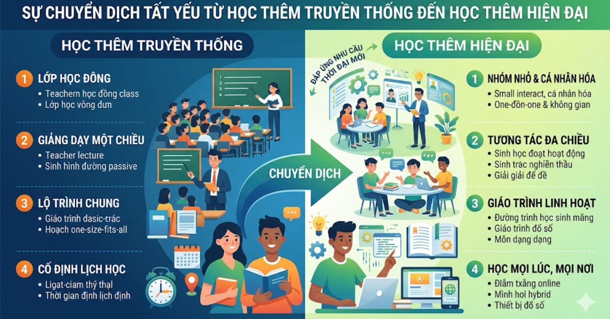 Từ Học Thêm Truyền Thống Đến Học Thêm Hiện Đại: Sự Chuyển Dịch Tất Yếu