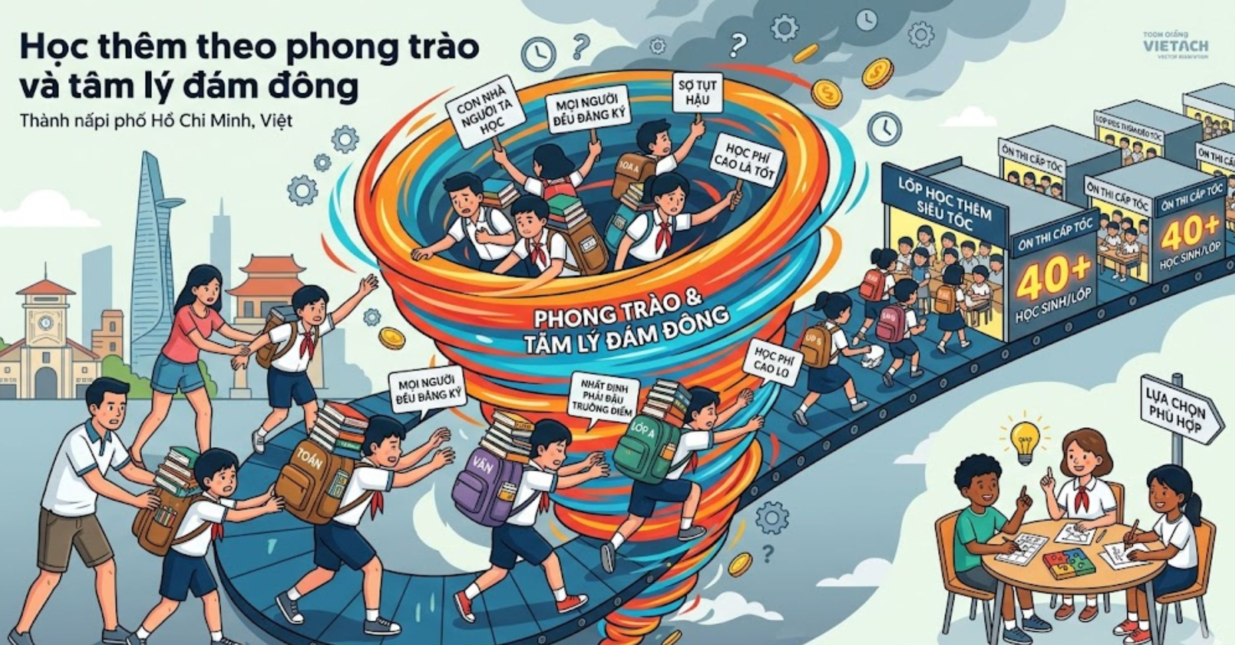 Học thêm theo phong trào và tâm lý đám đông