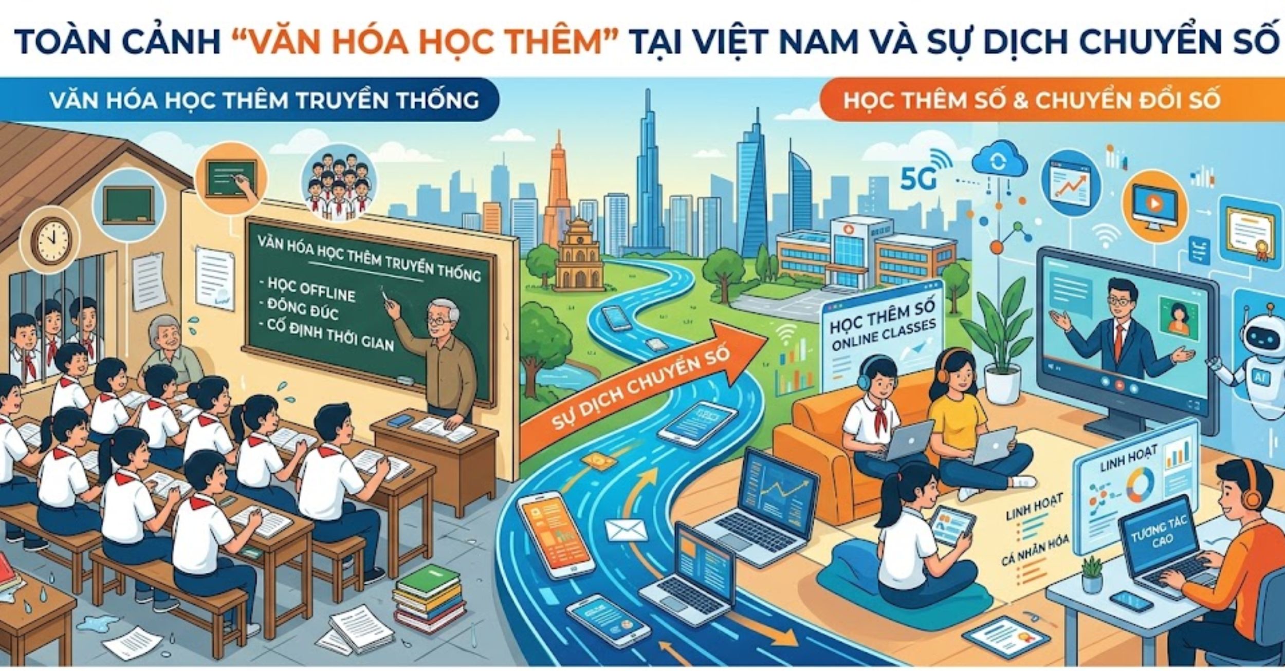 Toàn Cảnh "Văn Hóa Học Thêm" Tại Việt Nam Và Sự Dịch Chuyển Số