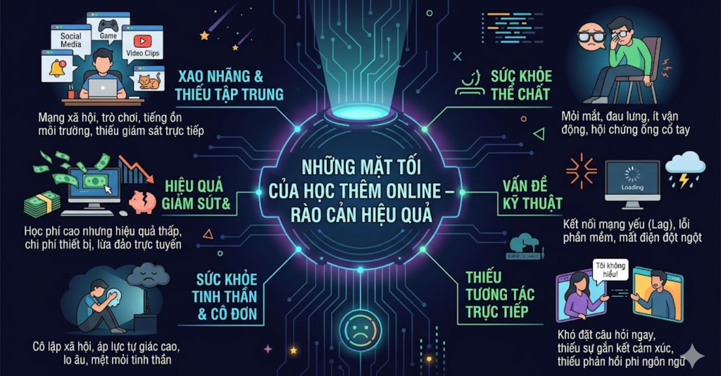 Những Mặt Tối Của Học Thêm Online – Rào Cản Hiệu Quả