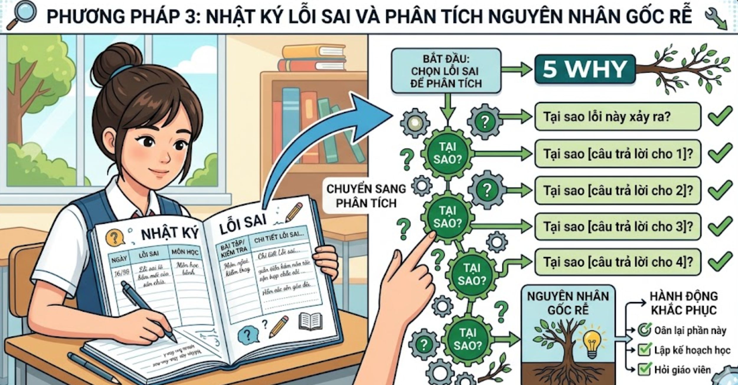 Phương pháp 3: Nhật ký lỗi sai và phân tích nguyên nhân gốc rễ