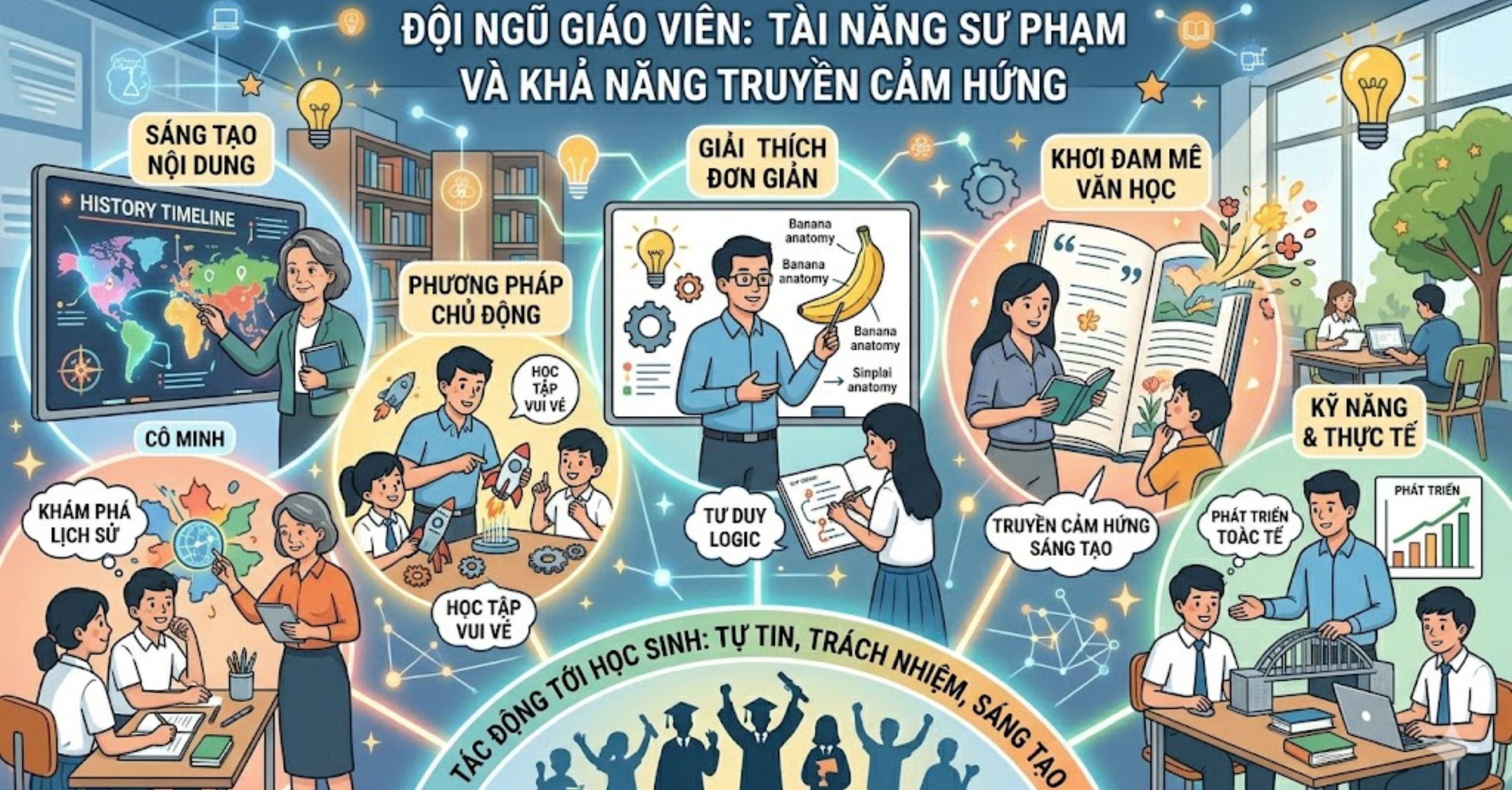 Đội ngũ giáo viên: Tài năng sư phạm và khả năng truyền cảm hứng