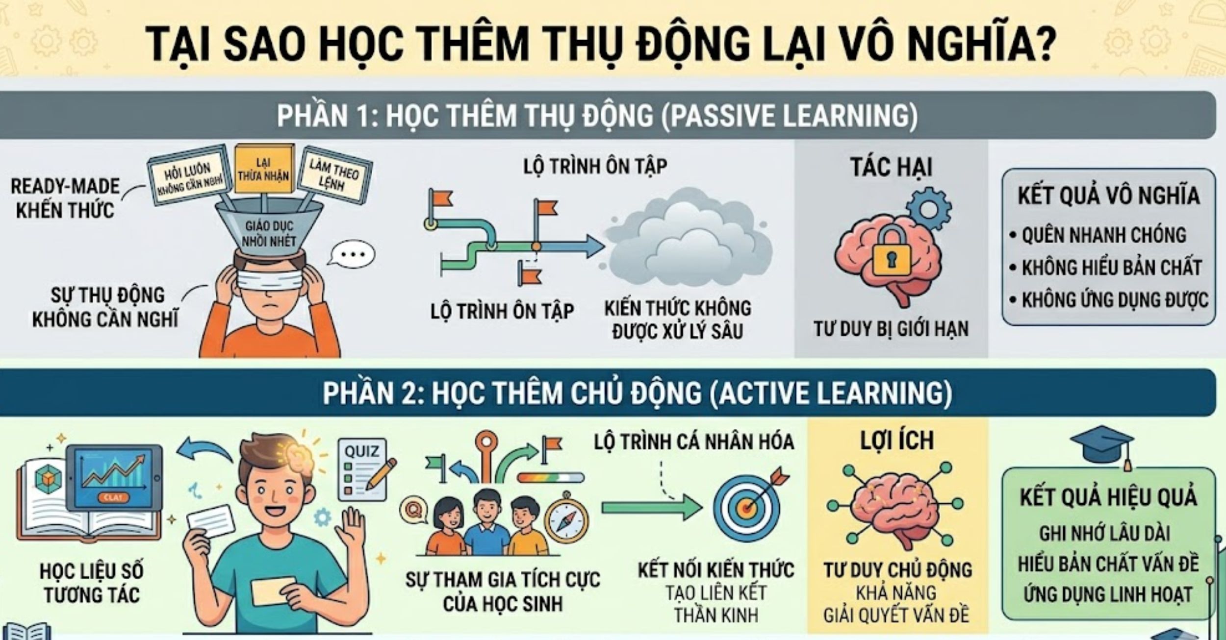 Tại sao việc học thêm thụ động lại vô nghĩa?
