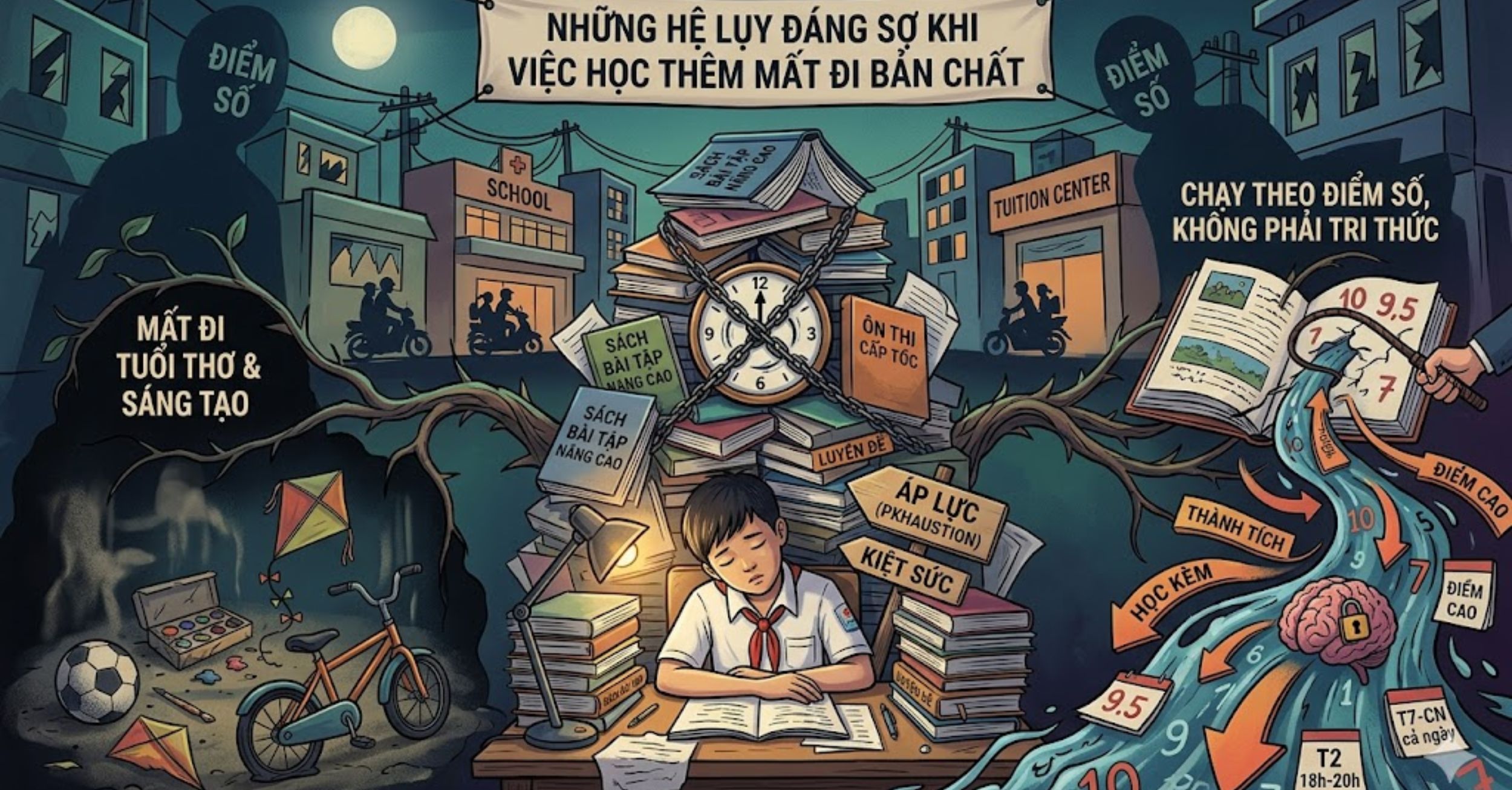 Những hệ lụy đáng sợ khi việc học thêm mất đi bản chất