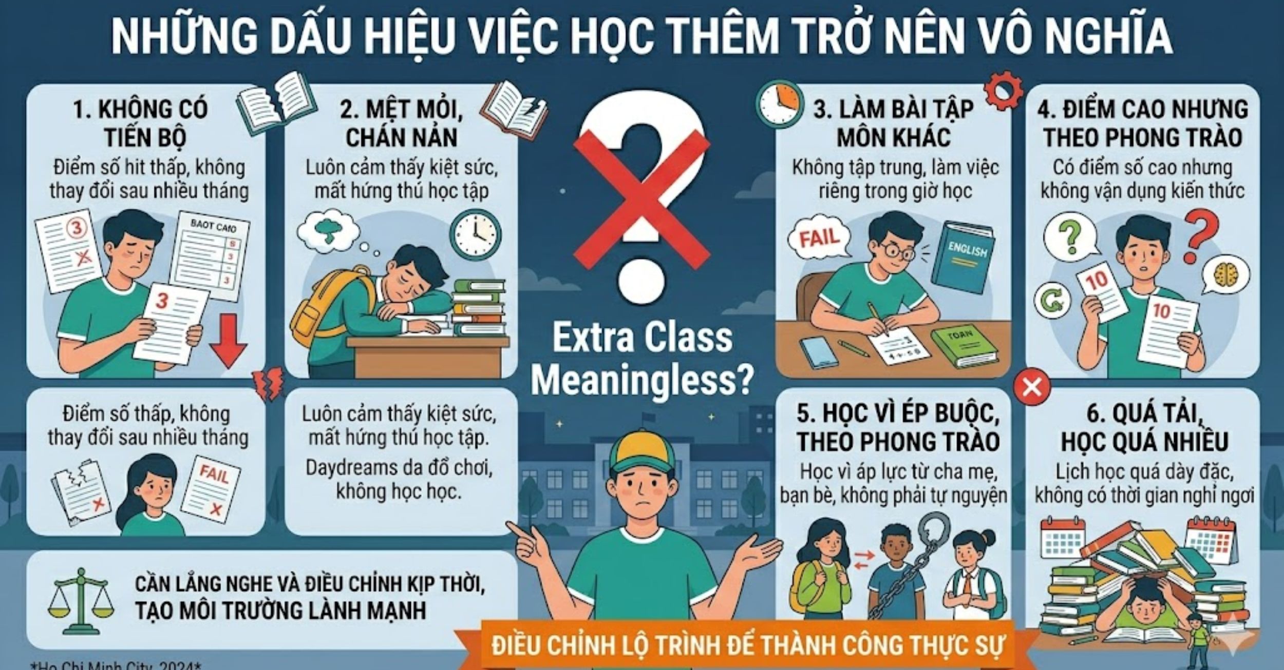Những dấu hiệu cho thấy việc học thêm đang trở nên vô nghĩa