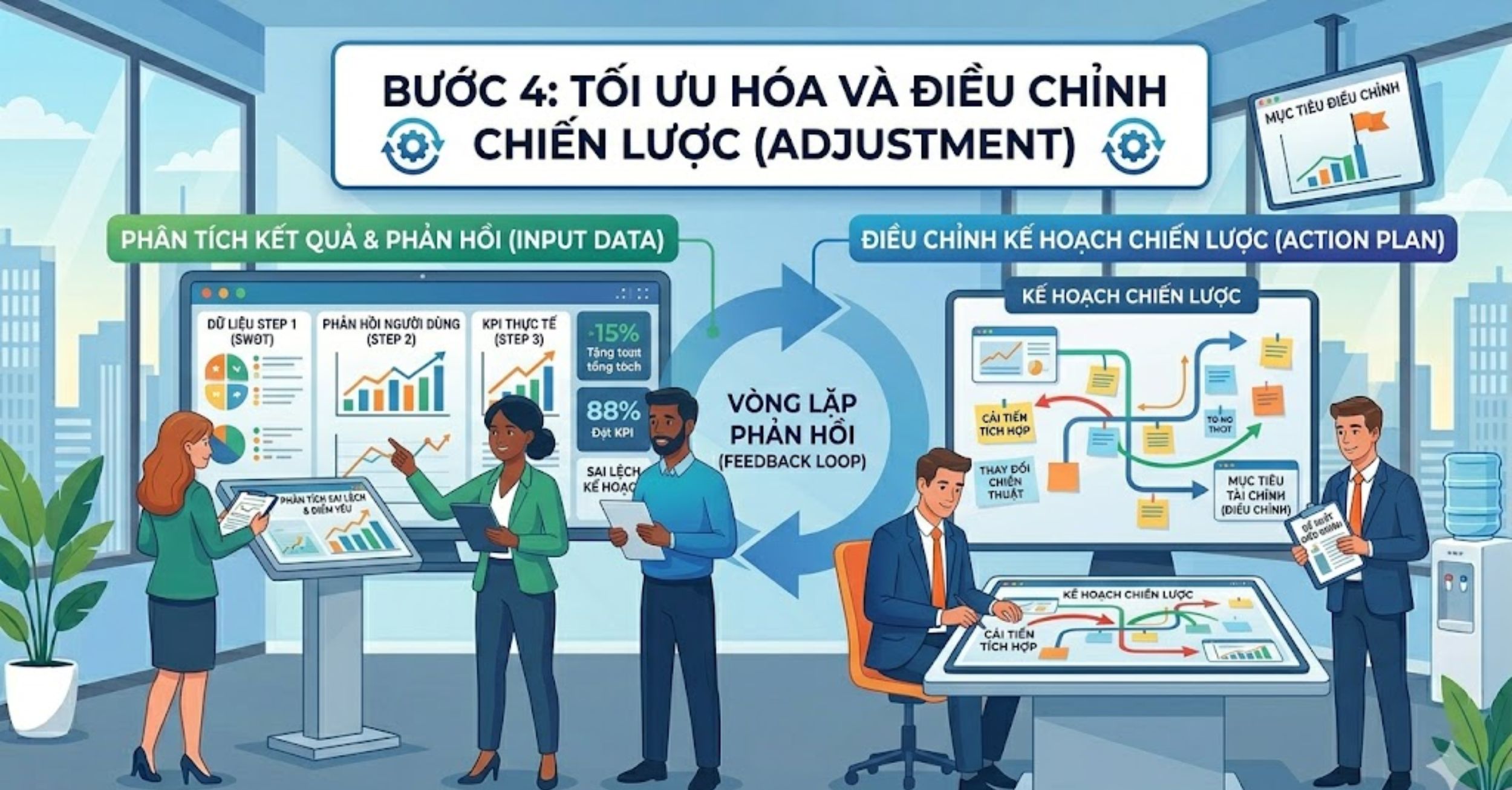 Bước 4: Tối Ưu Hóa Và Điều Chỉnh Chiến Lược (Adjustment)