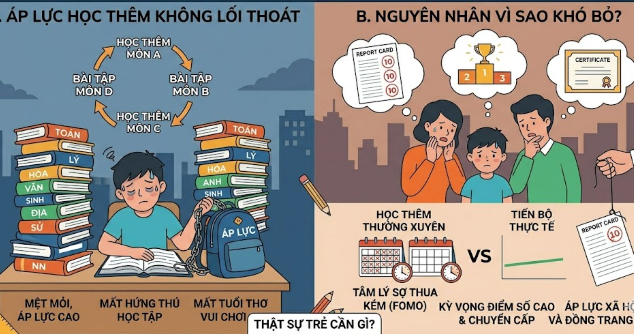 Chương 1: Tại sao việc học ngoài giờ trở thành nỗi "ám ảnh" nhưng lại khó bỏ?
