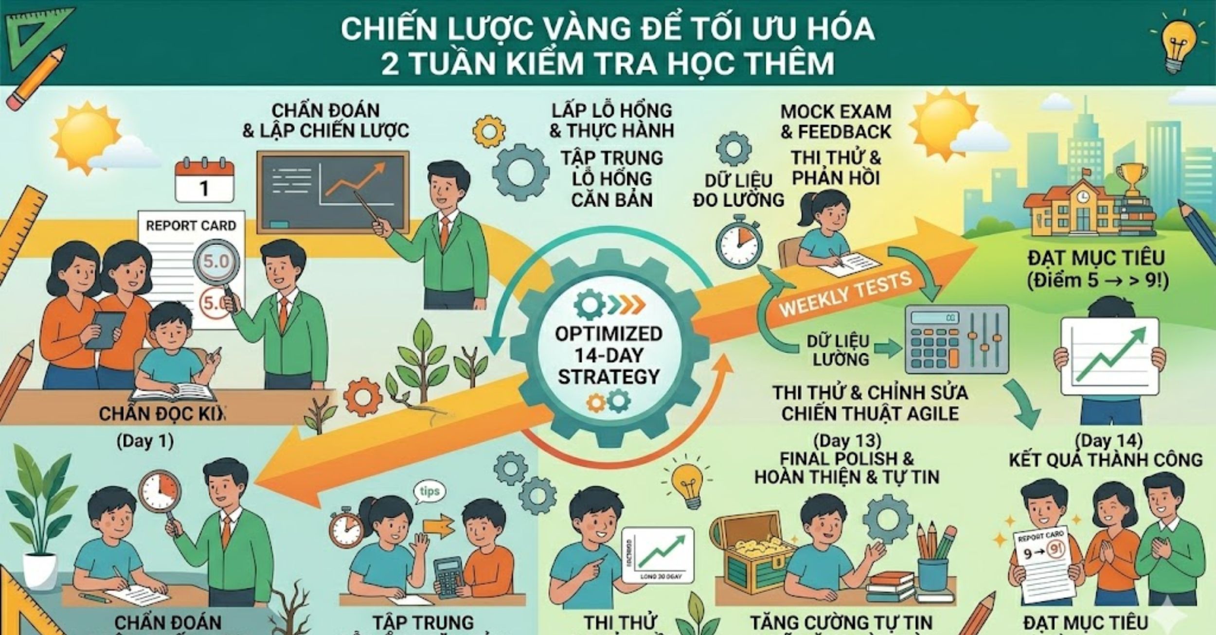 Chiến Lược Vàng Để Tối Ưu Hóa 2 Tuần Kiểm Tra Học Thêm