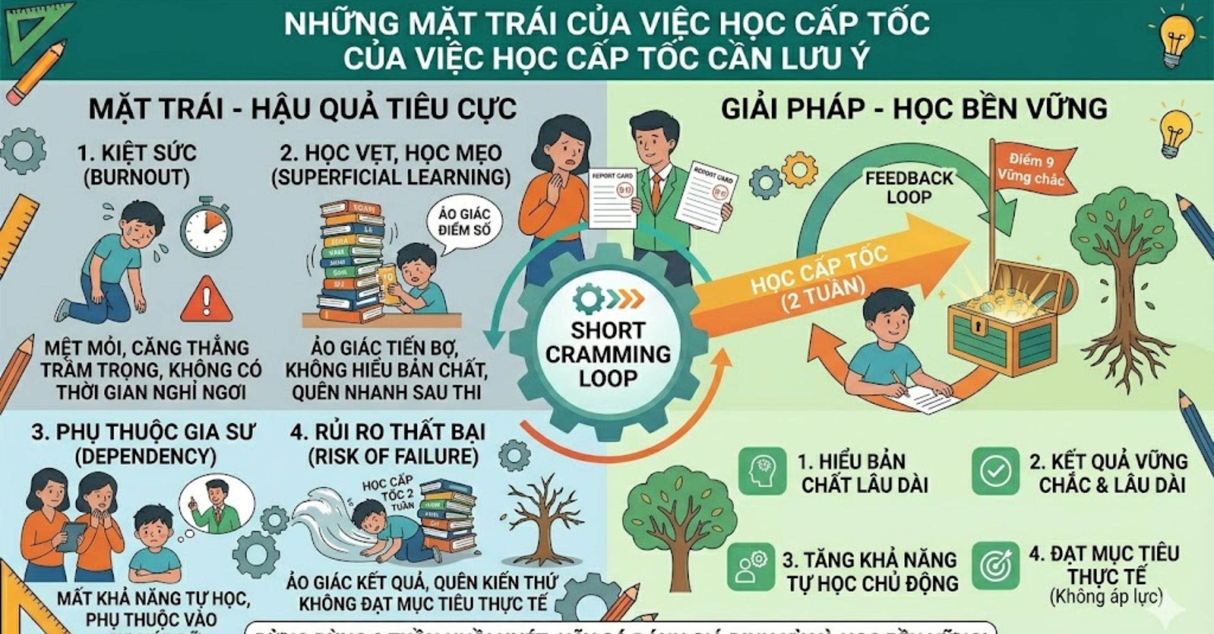 Những Mặt Trái Của Việc Học Cấp Tốc Cần Lưu Ý