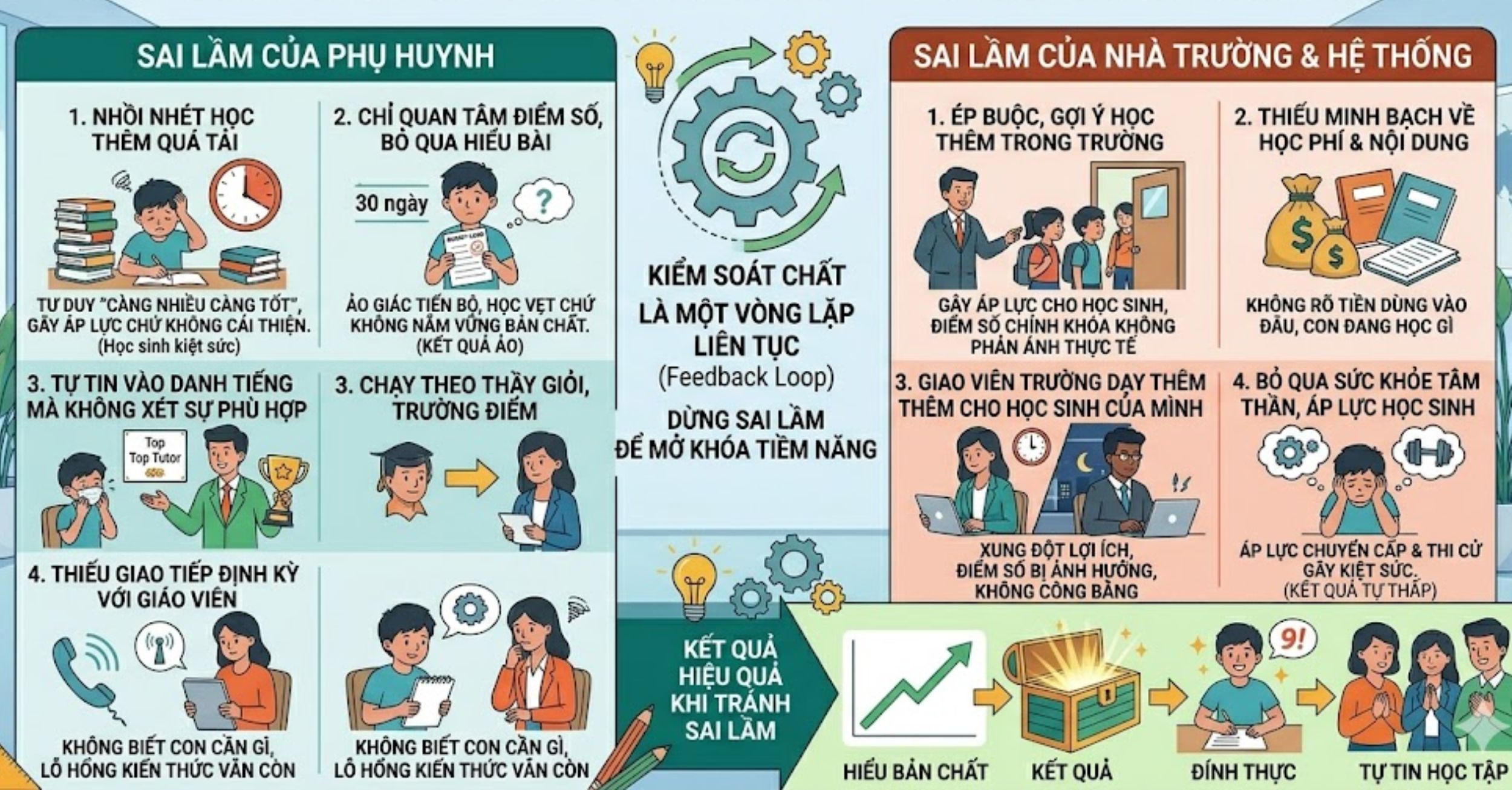 Những Sai Lầm Thường Gặp Khi Kiểm Soát Chất Lượng Học Thêm