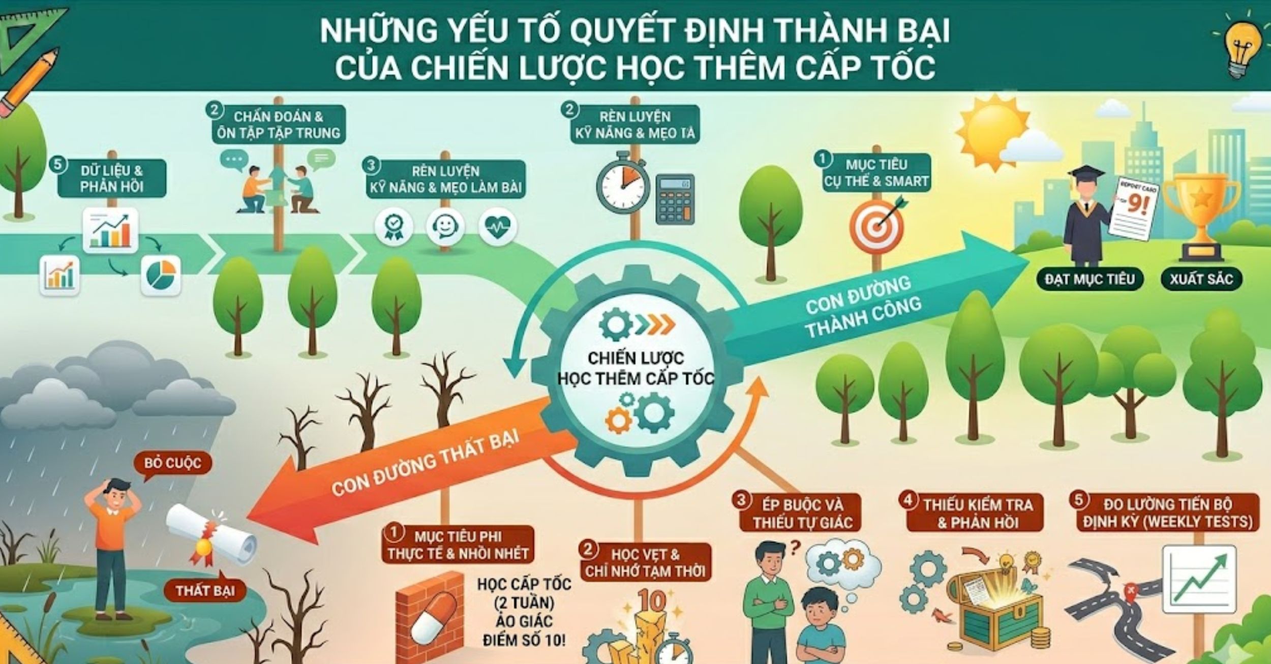 Những Yếu Tố Quyết Định Thành Bại Của Chiến Lược Học Thêm Cấp Tốc