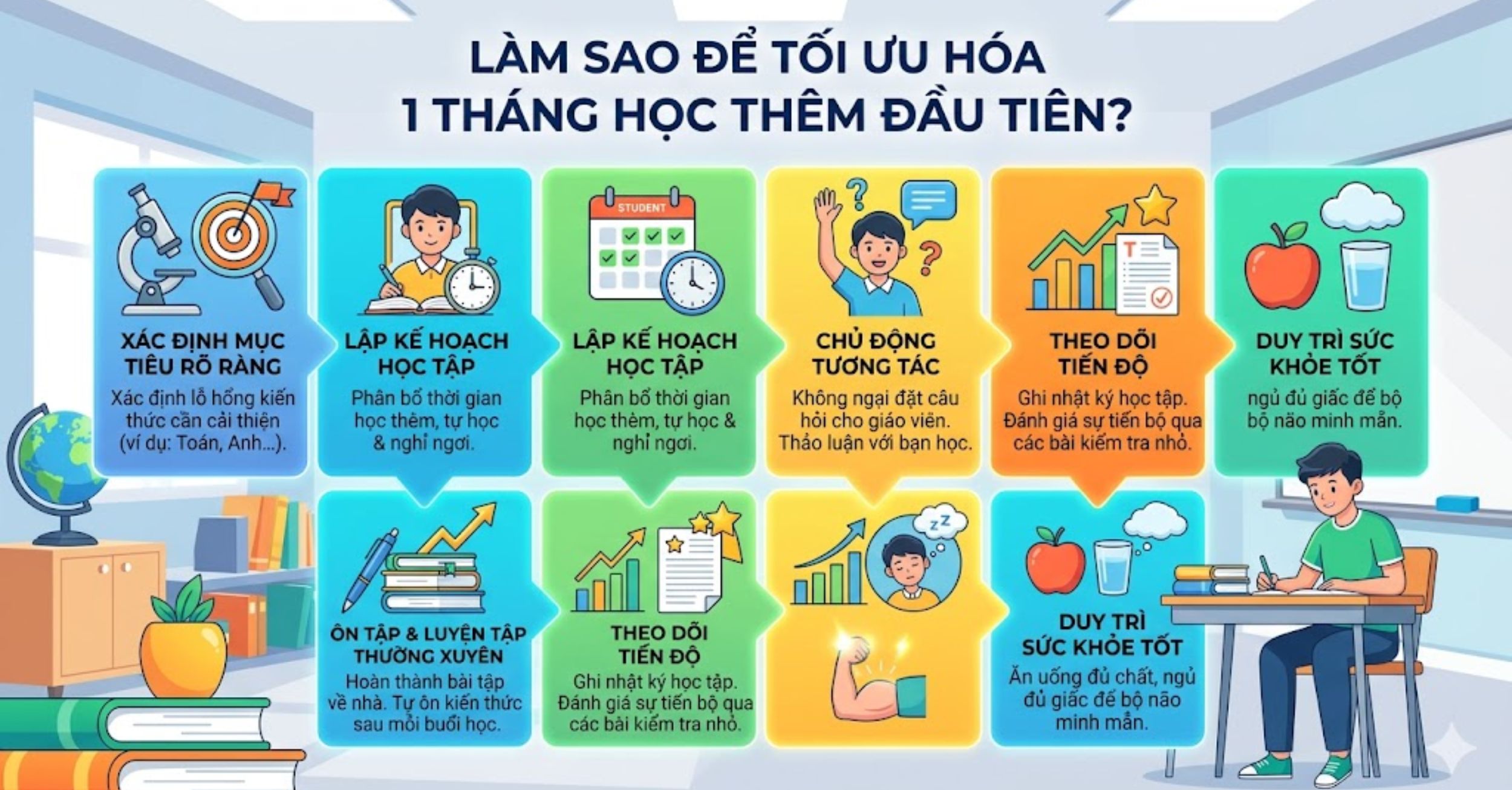 Làm sao để tối ưu hóa 1 tháng học thêm đầu tiên?