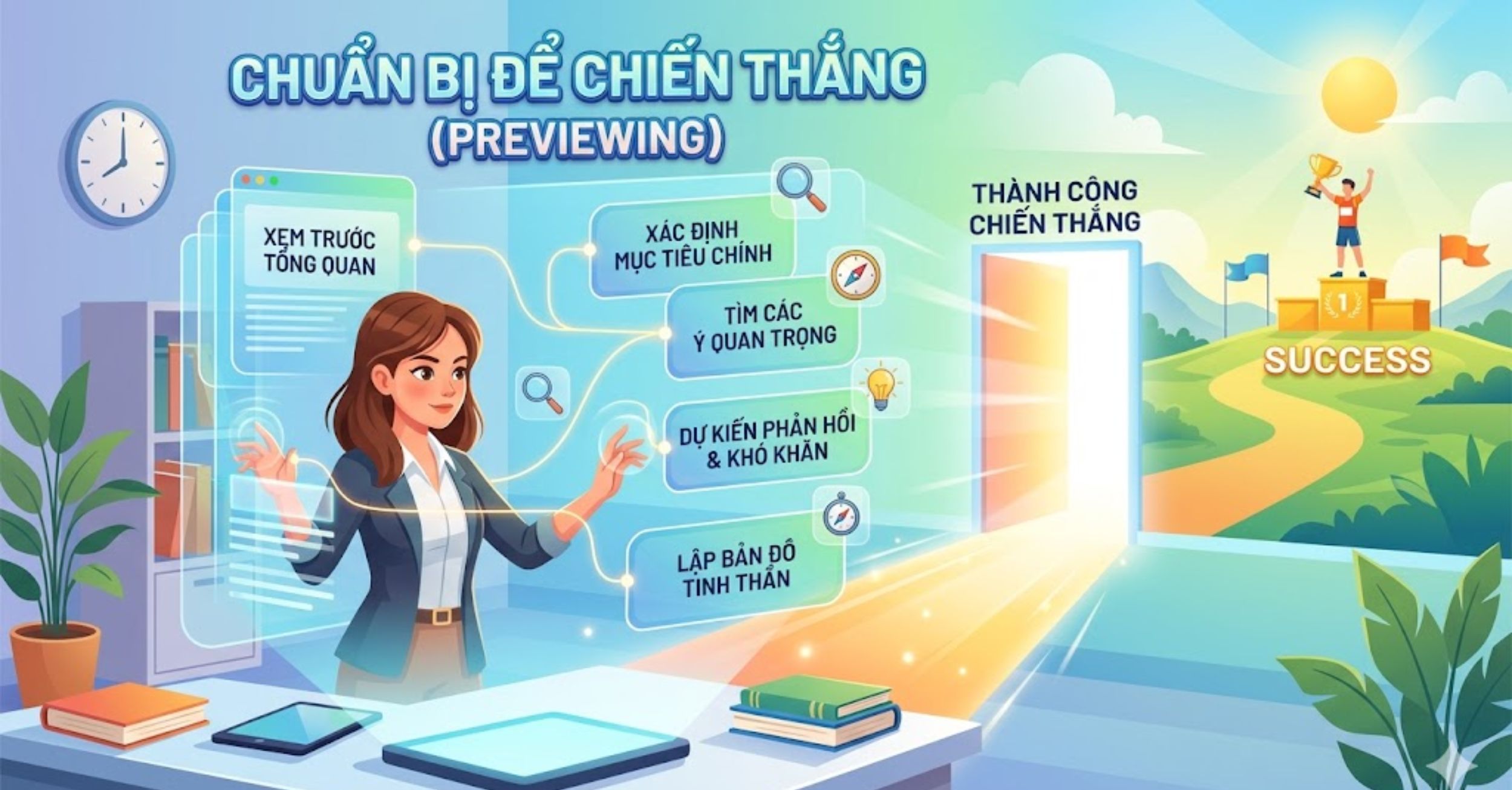 Thói quen "Chuẩn bị để chiến thắng" (Previewing)