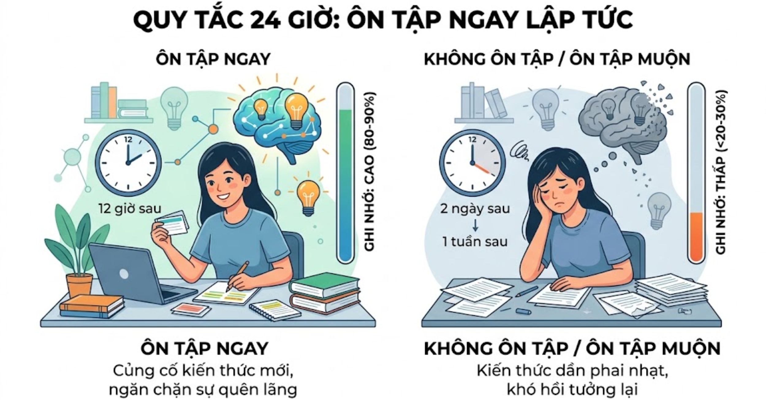 Quy tắc 24 giờ: Ôn tập ngay lập tức