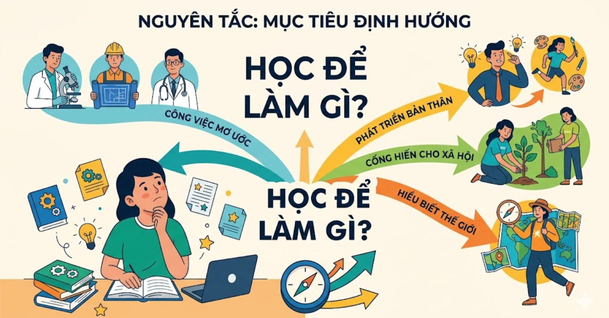 Nguyên tắc "Mục tiêu định hướng": Học để làm gì?