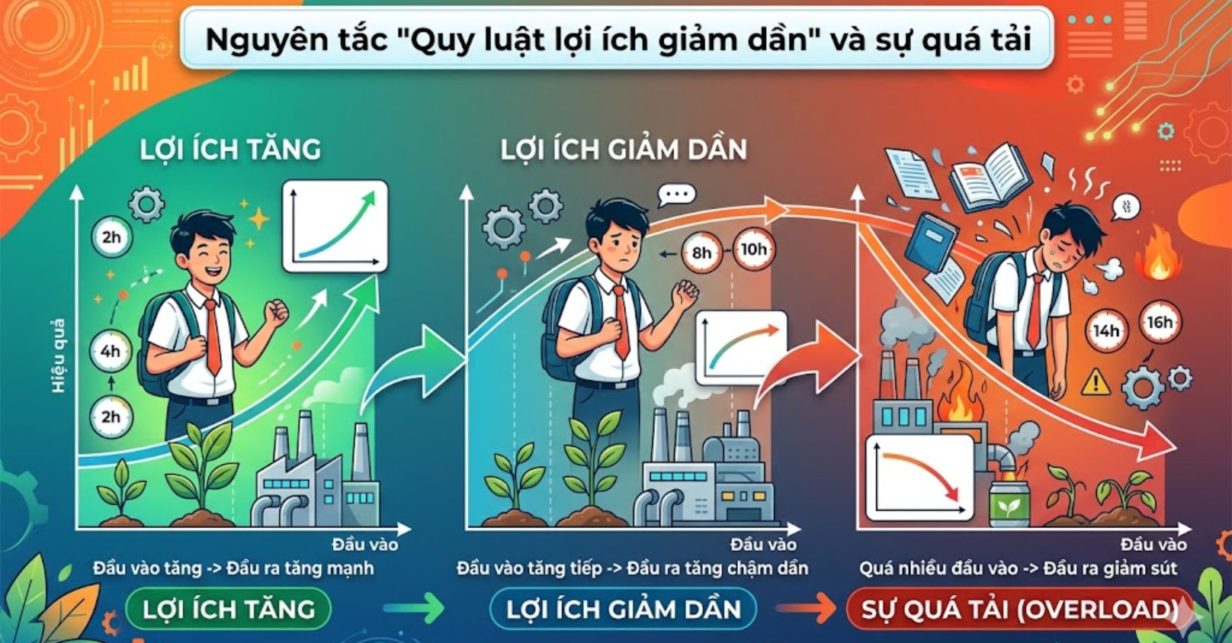 Nguyên tắc "Quy luật lợi ích giảm dần" và sự quá tải