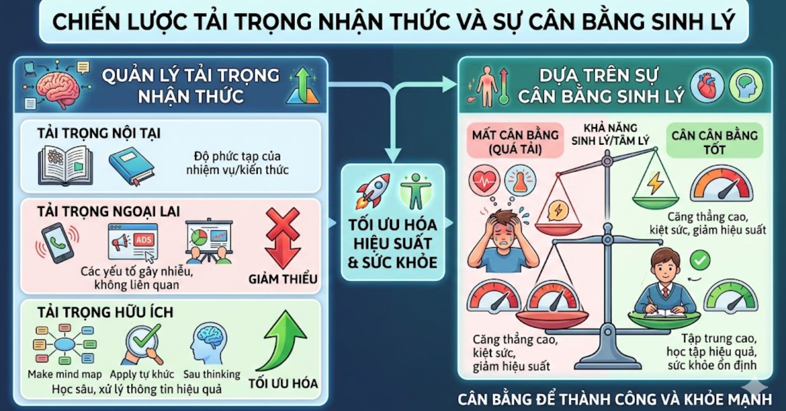 Chiến lược "Tải trọng nhận thức" và sự cân bằng sinh lý