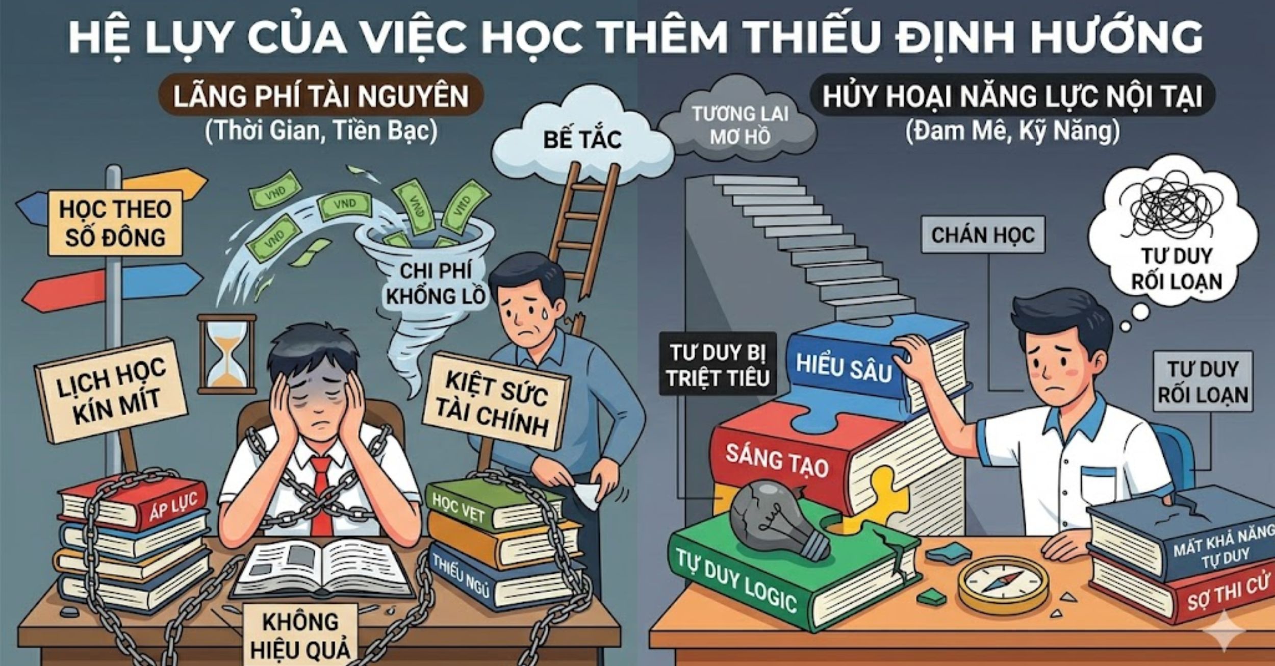 Hệ Lụy Của Việc Học Thêm Thiếu Định Hướng