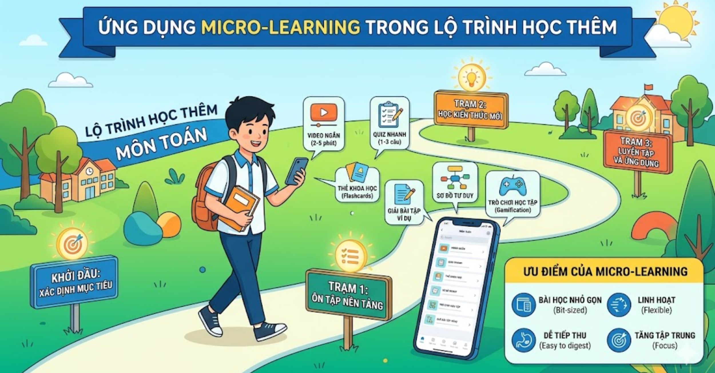 Ứng dụng Micro-learning trong lộ trình học thêm