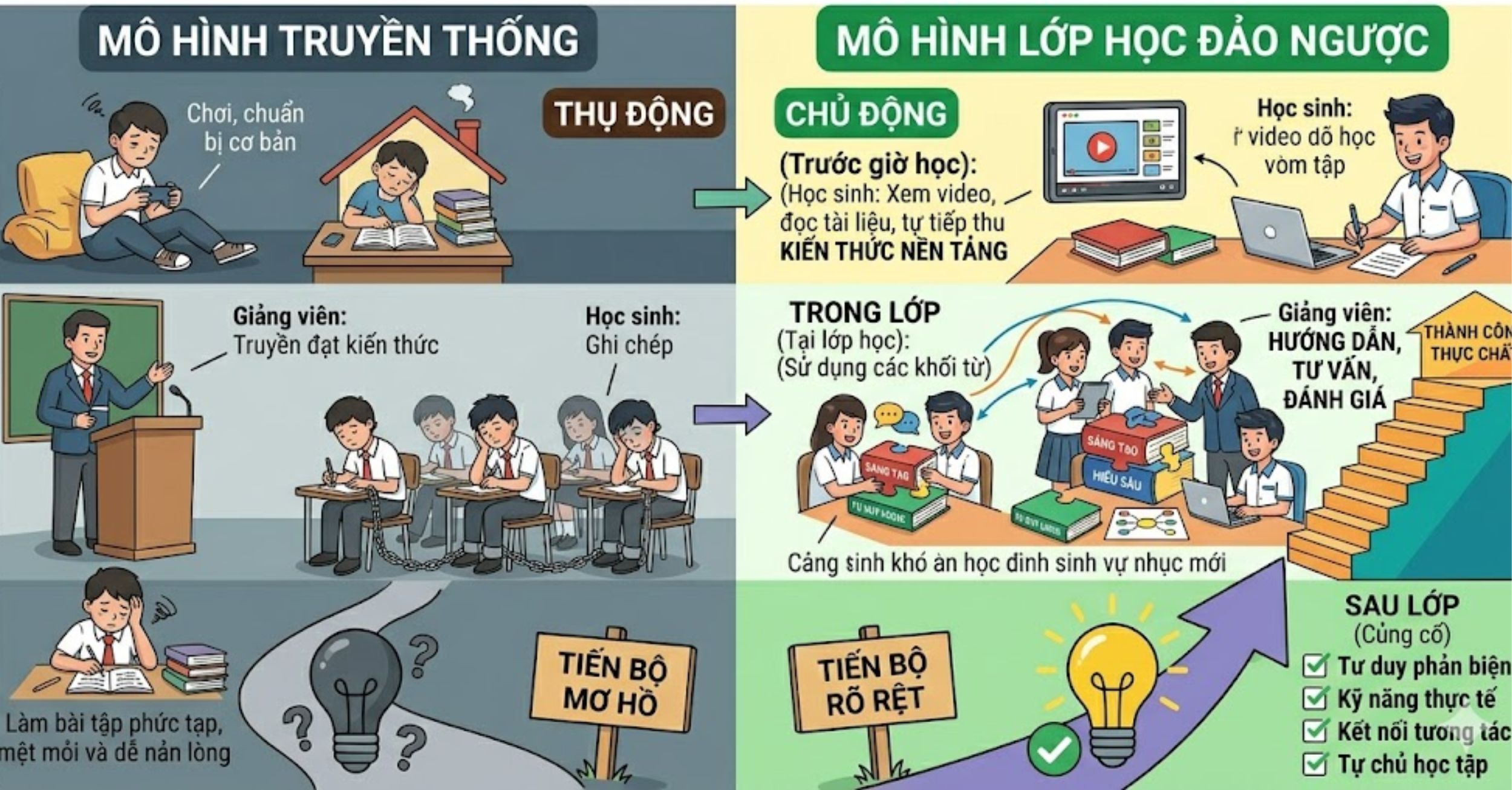 Chiến thuật "Lớp học đảo ngược" (Flipped Classroom)
