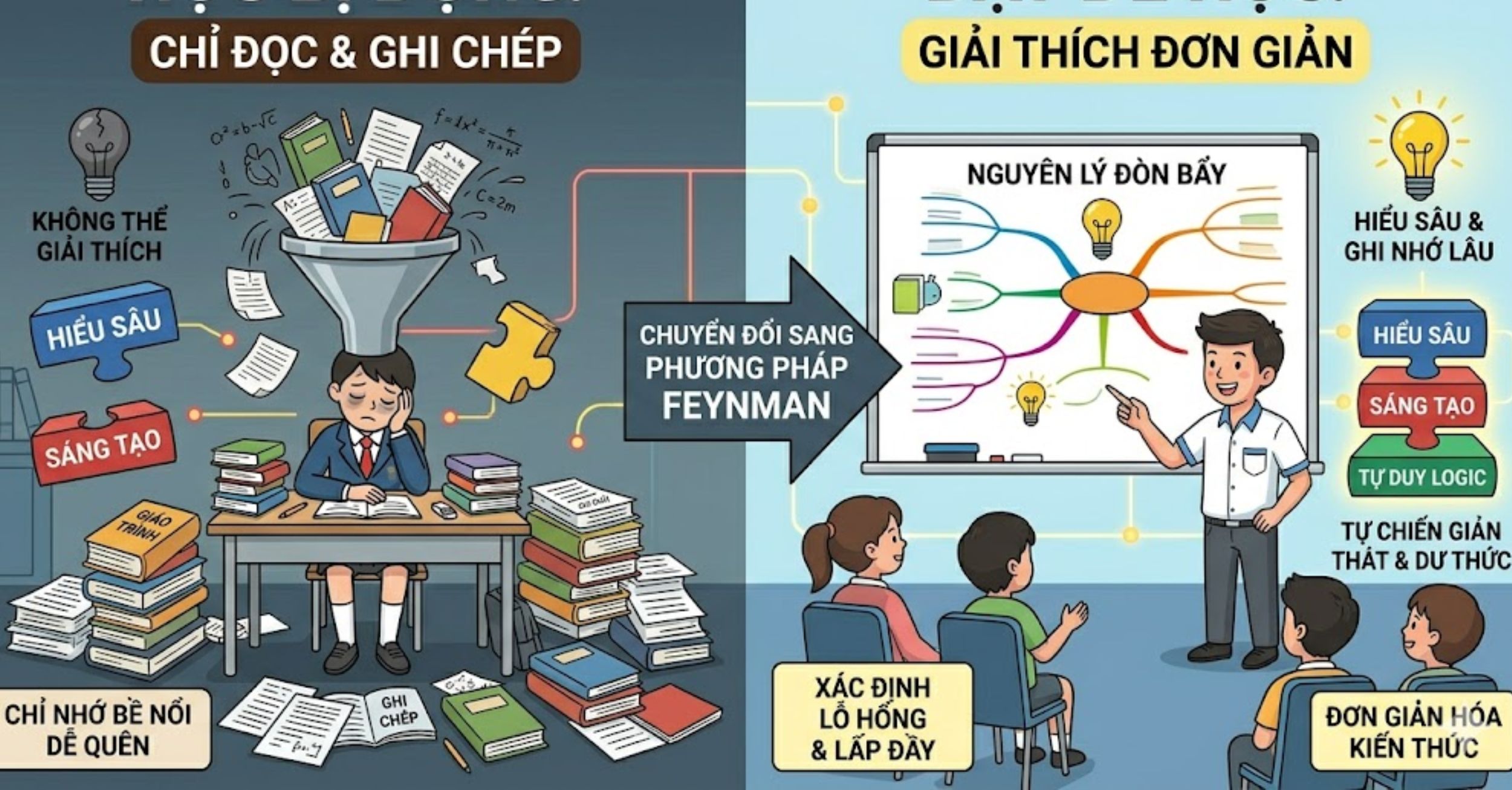 Áp dụng phương pháp Feynman: "Dạy để Học"