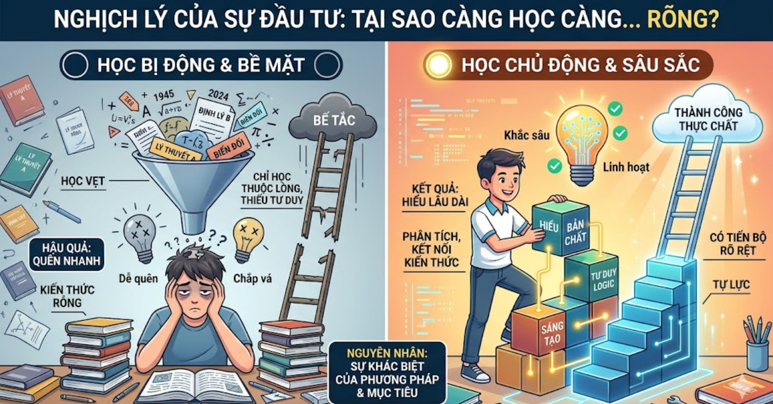 Nghịch lý của sự đầu tư: Tại sao càng học càng... rỗng?