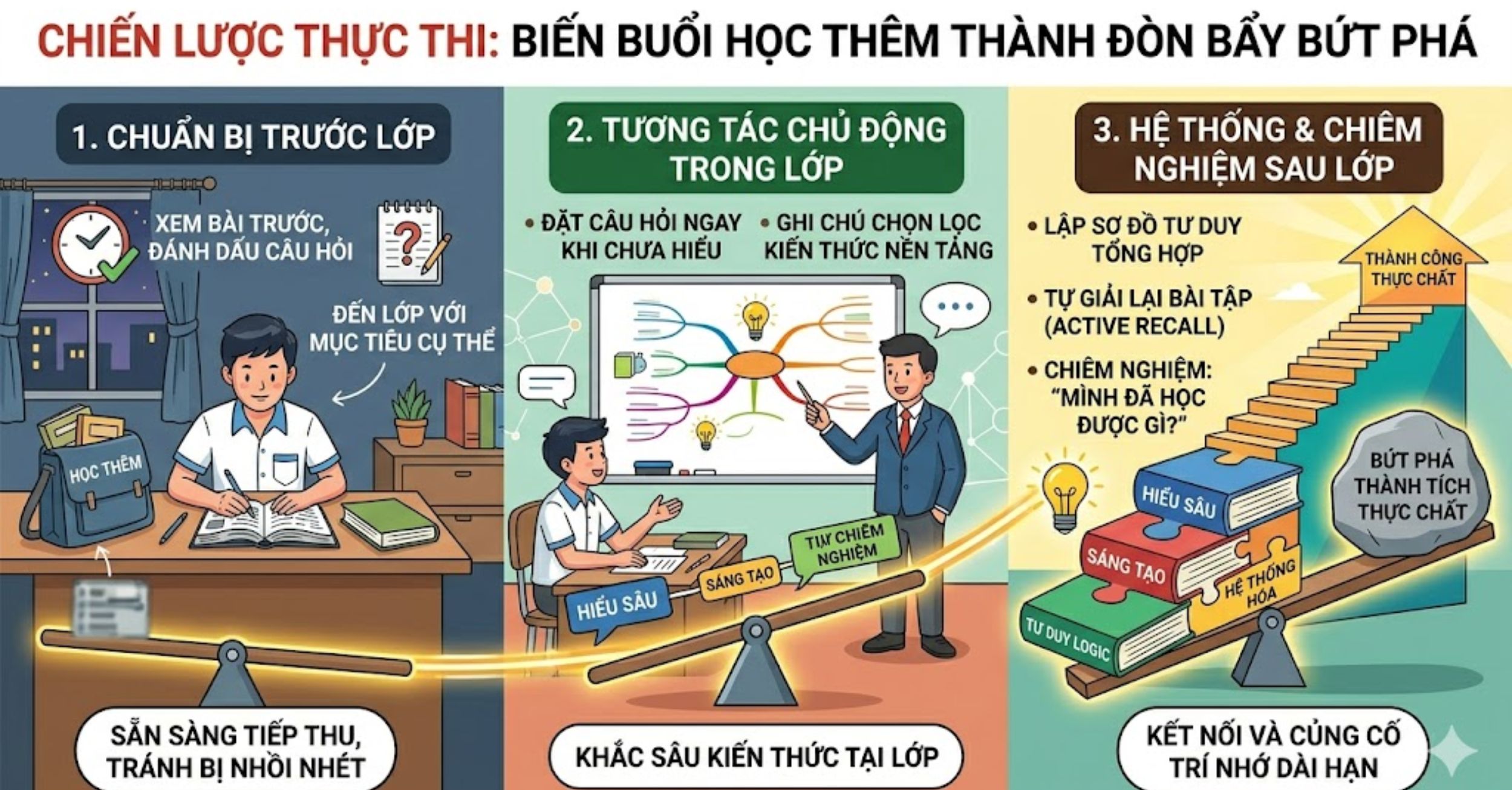 Chiến lược thực thi: Biến buổi học thêm thành đòn bẩy bứt phá