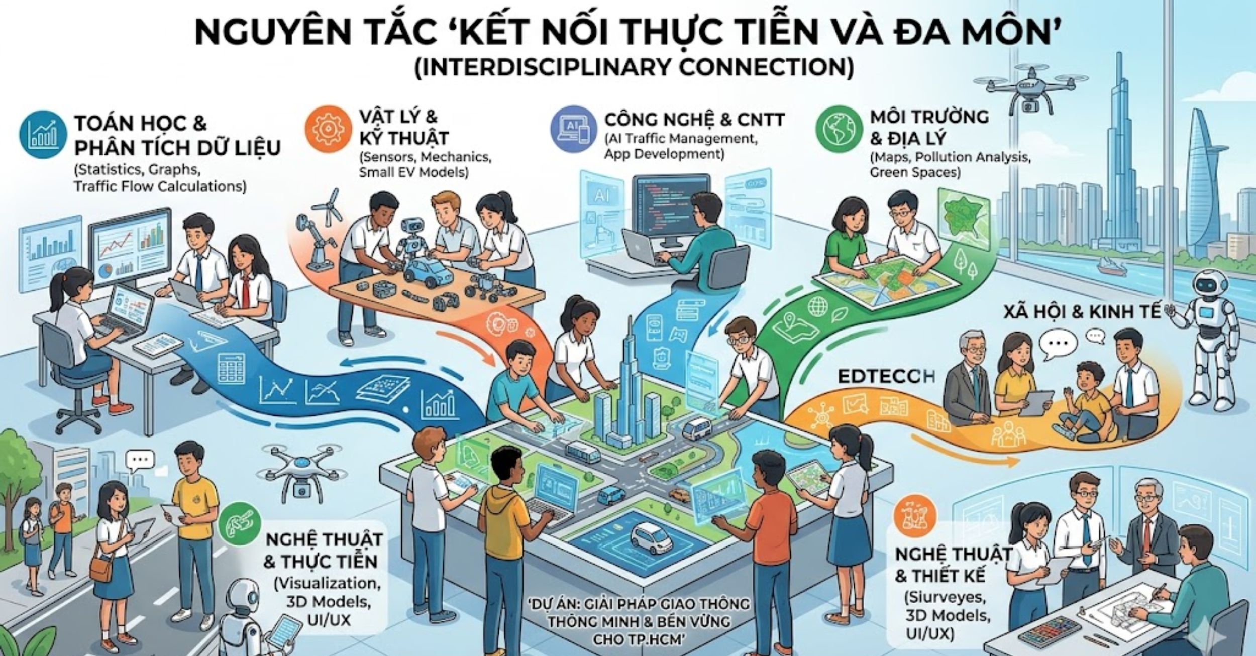 Nguyên tắc "Kết nối Thực tiễn và Đa môn" (Interdisciplinary Connection)