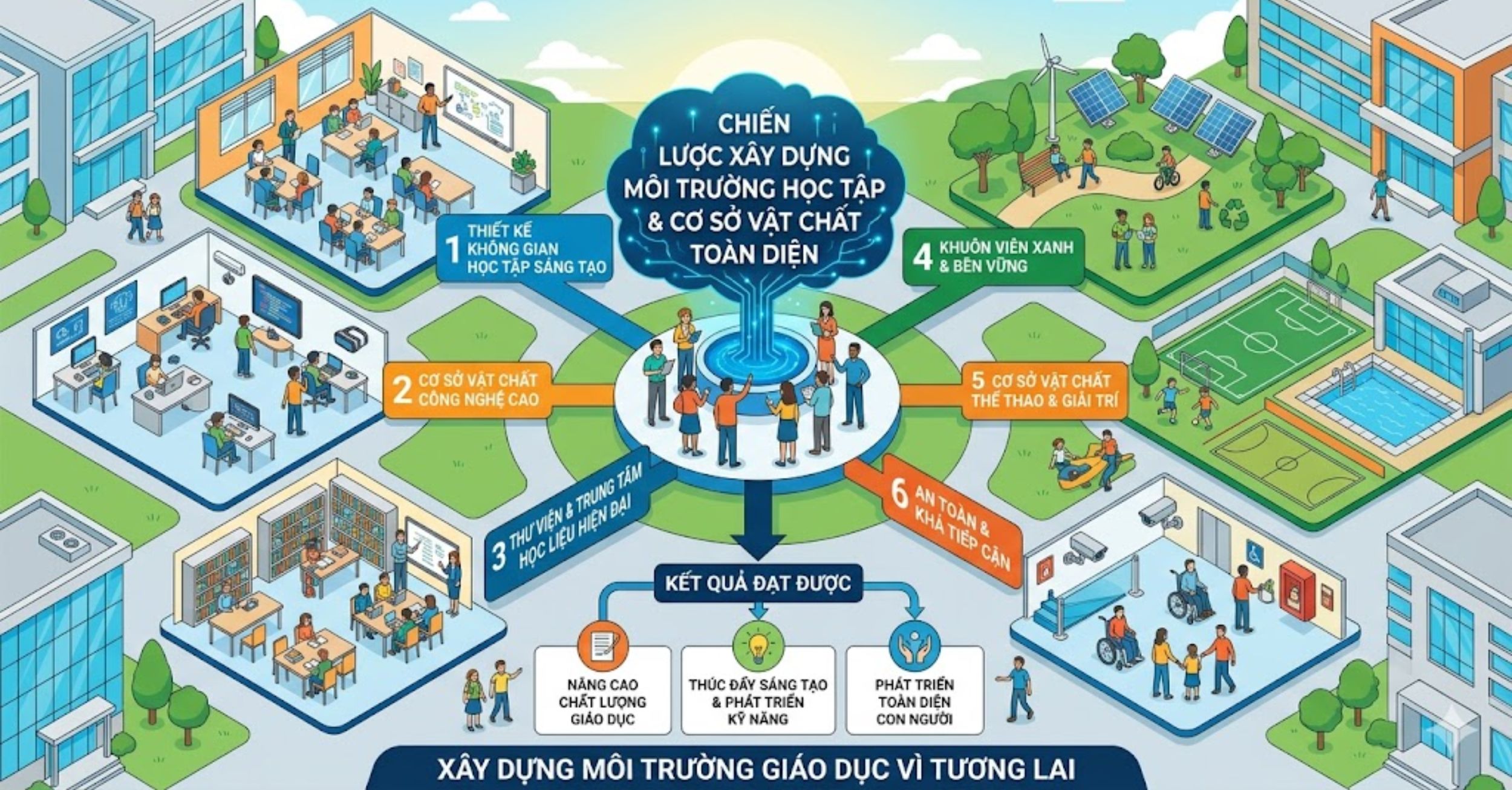 Chiến lược xây dựng môi trường học tập và cơ sở vật chất