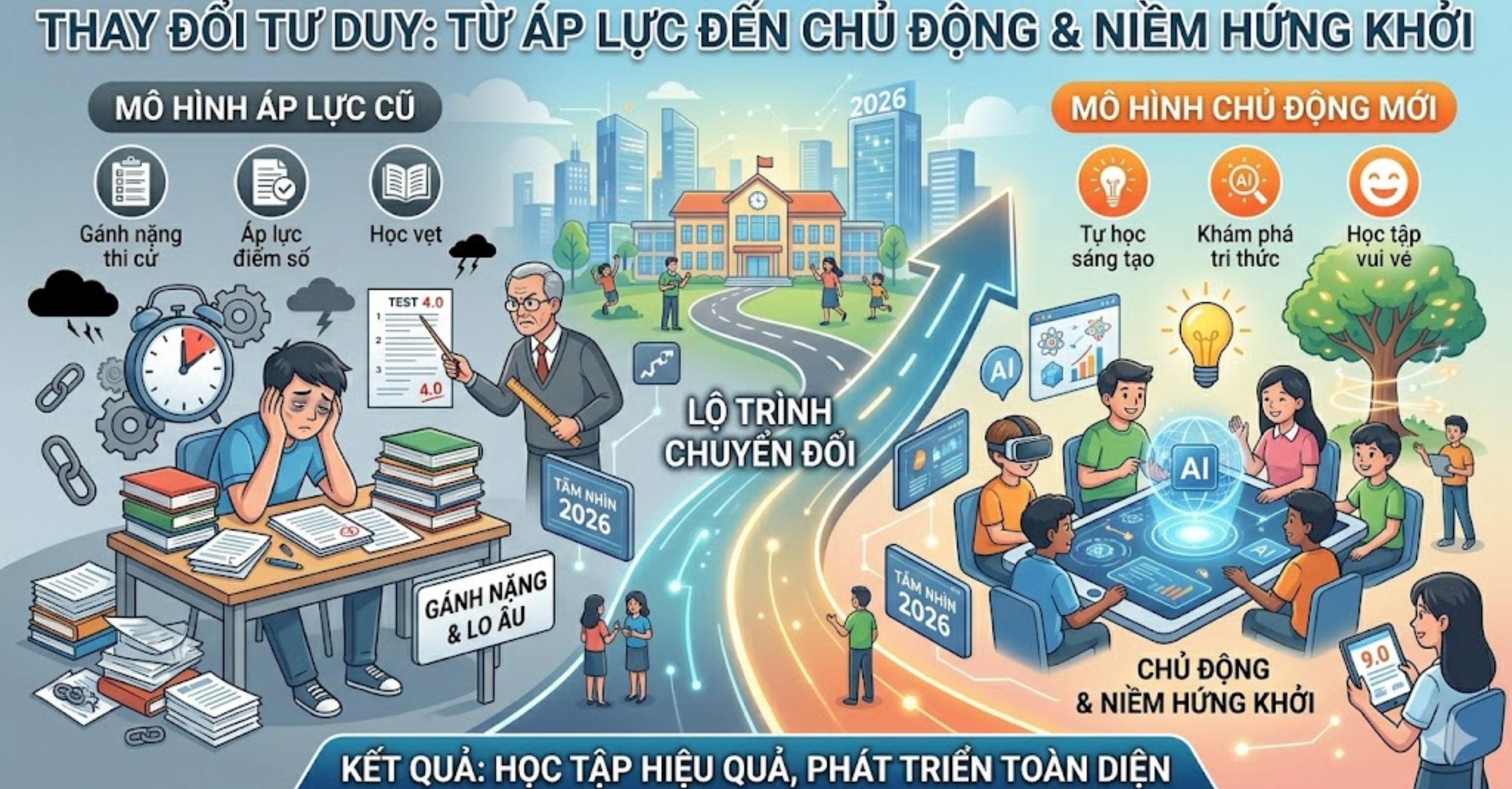 Sự chủ động và niềm hứng khởi thay vì áp lực